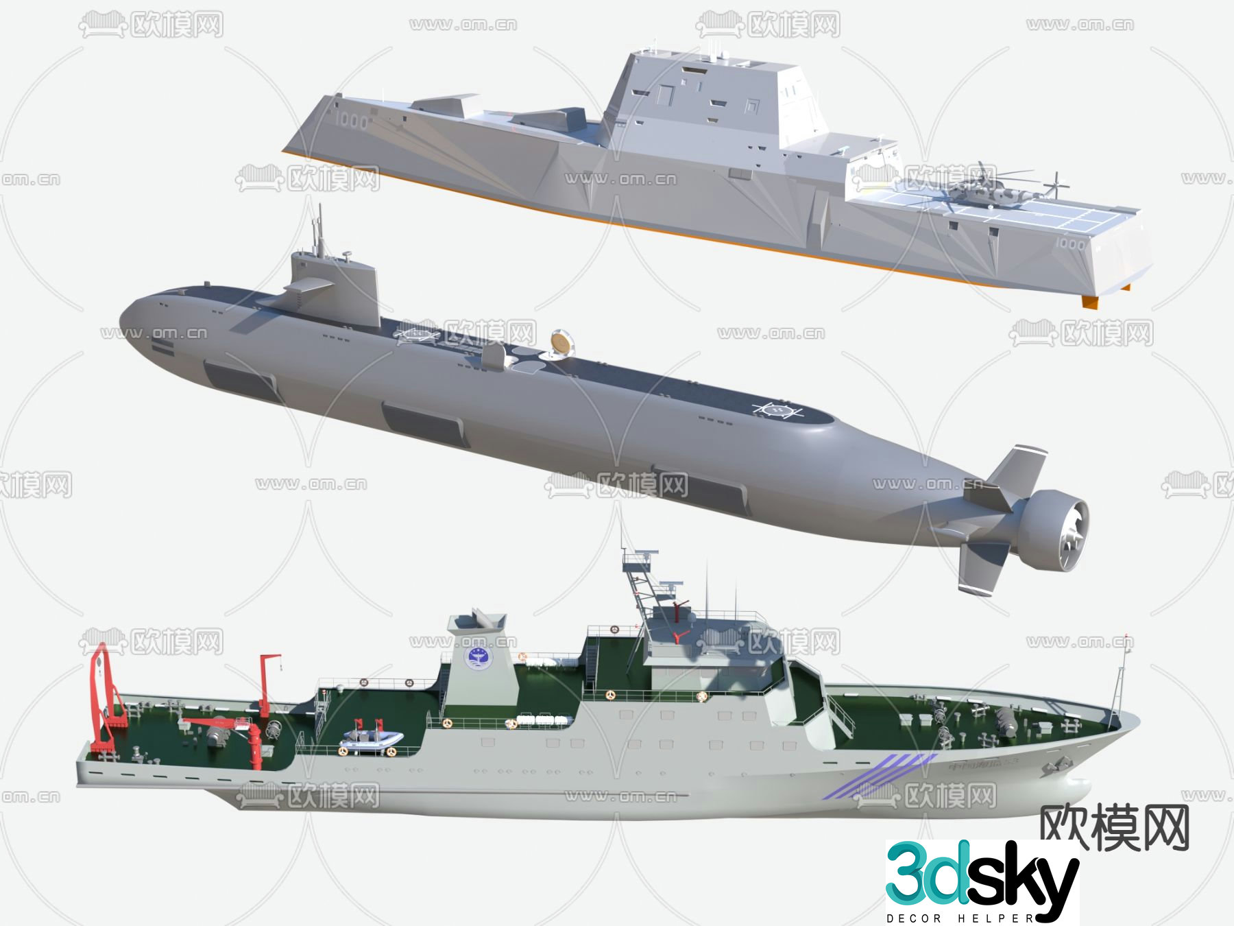 battleship warship 3d model