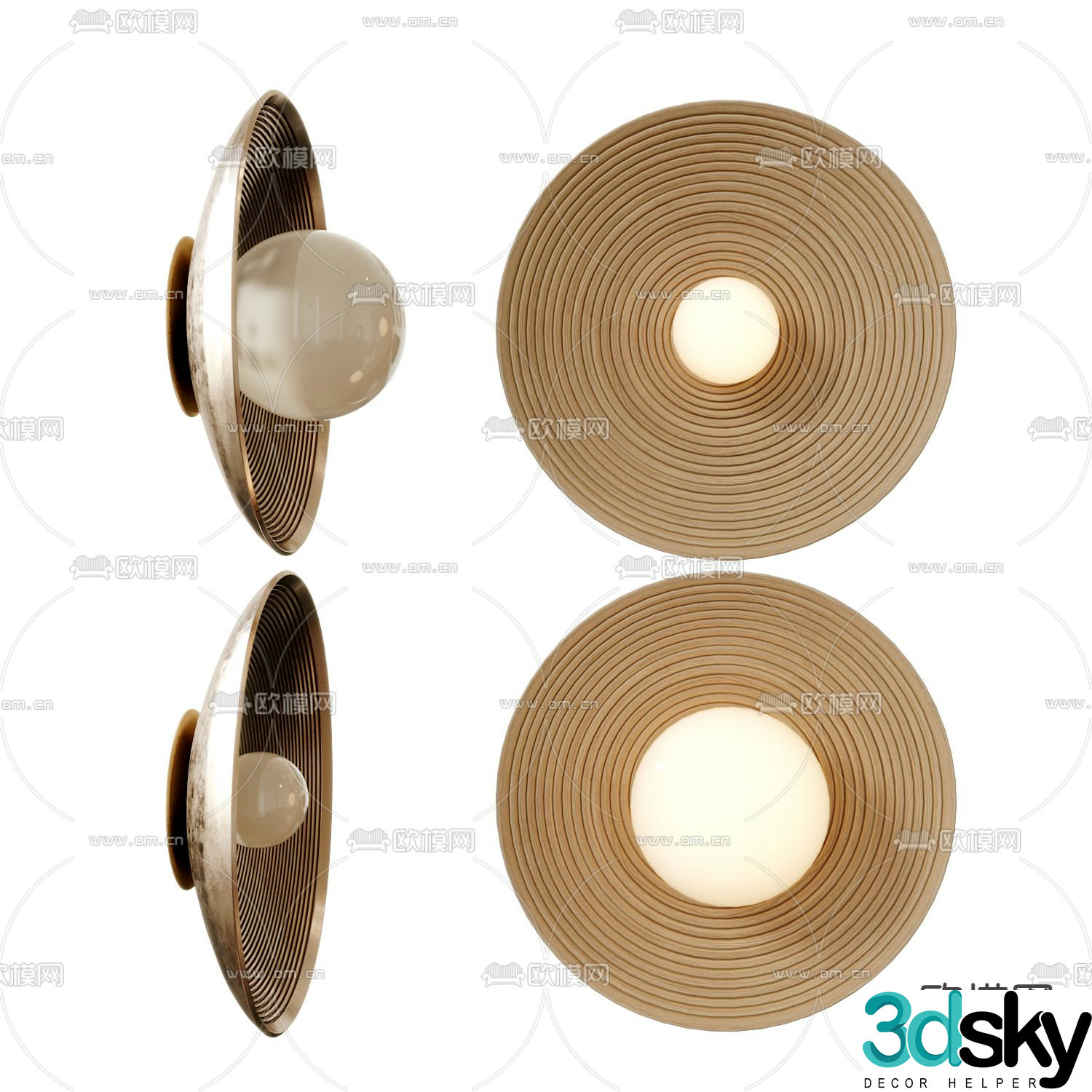 Art wall lamp 3d model
