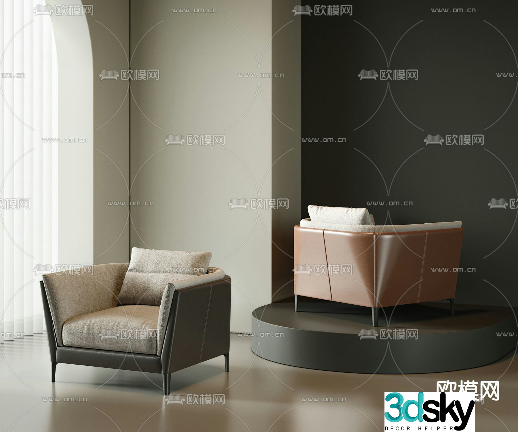 Sofa chair single sofa 3d model