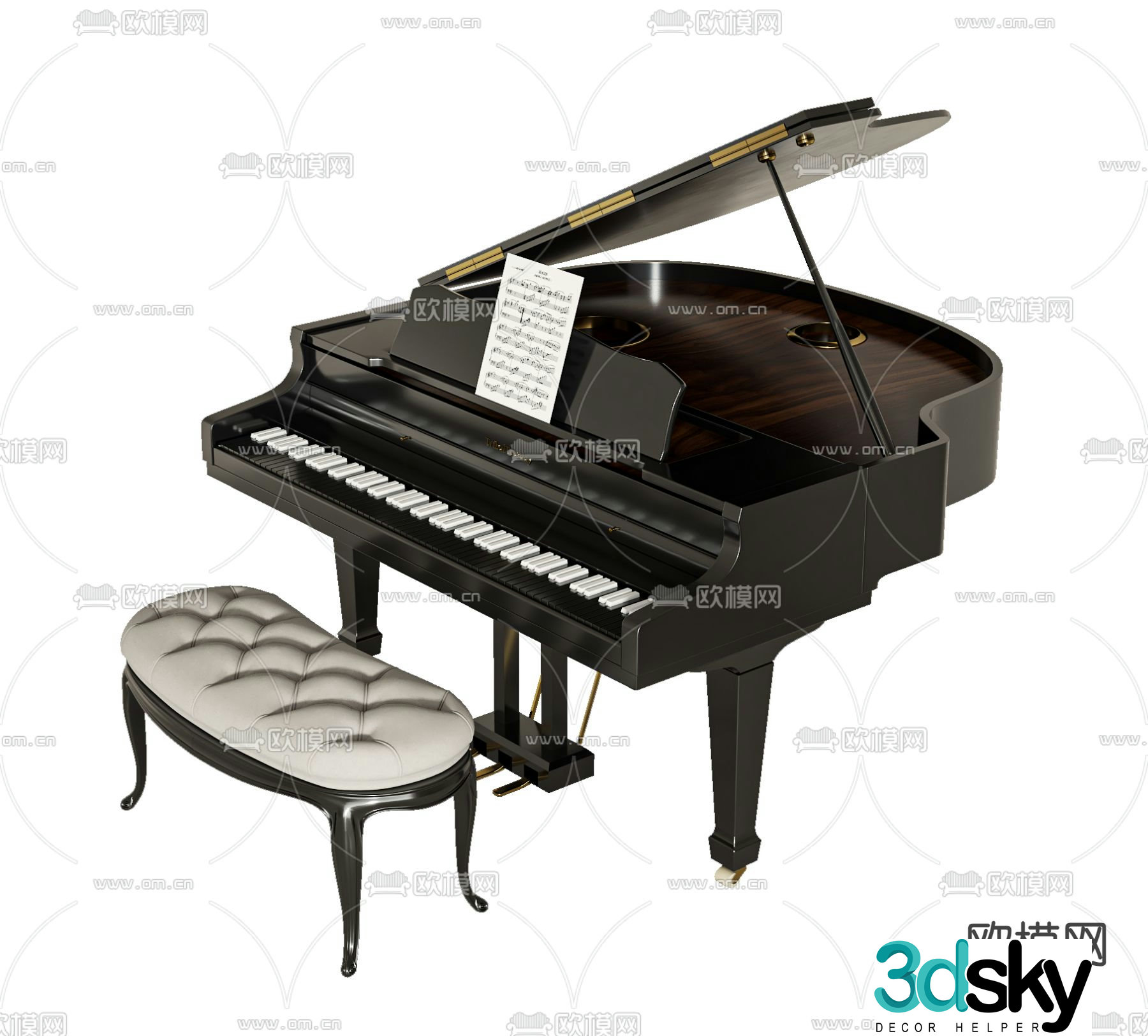piano 3d model