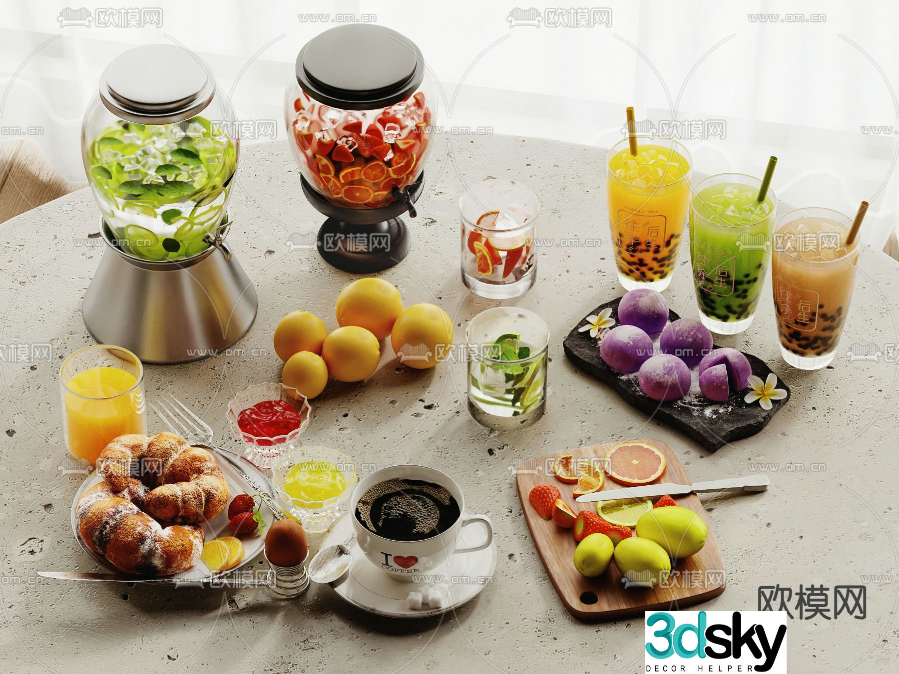 Food and beverage 3d model
