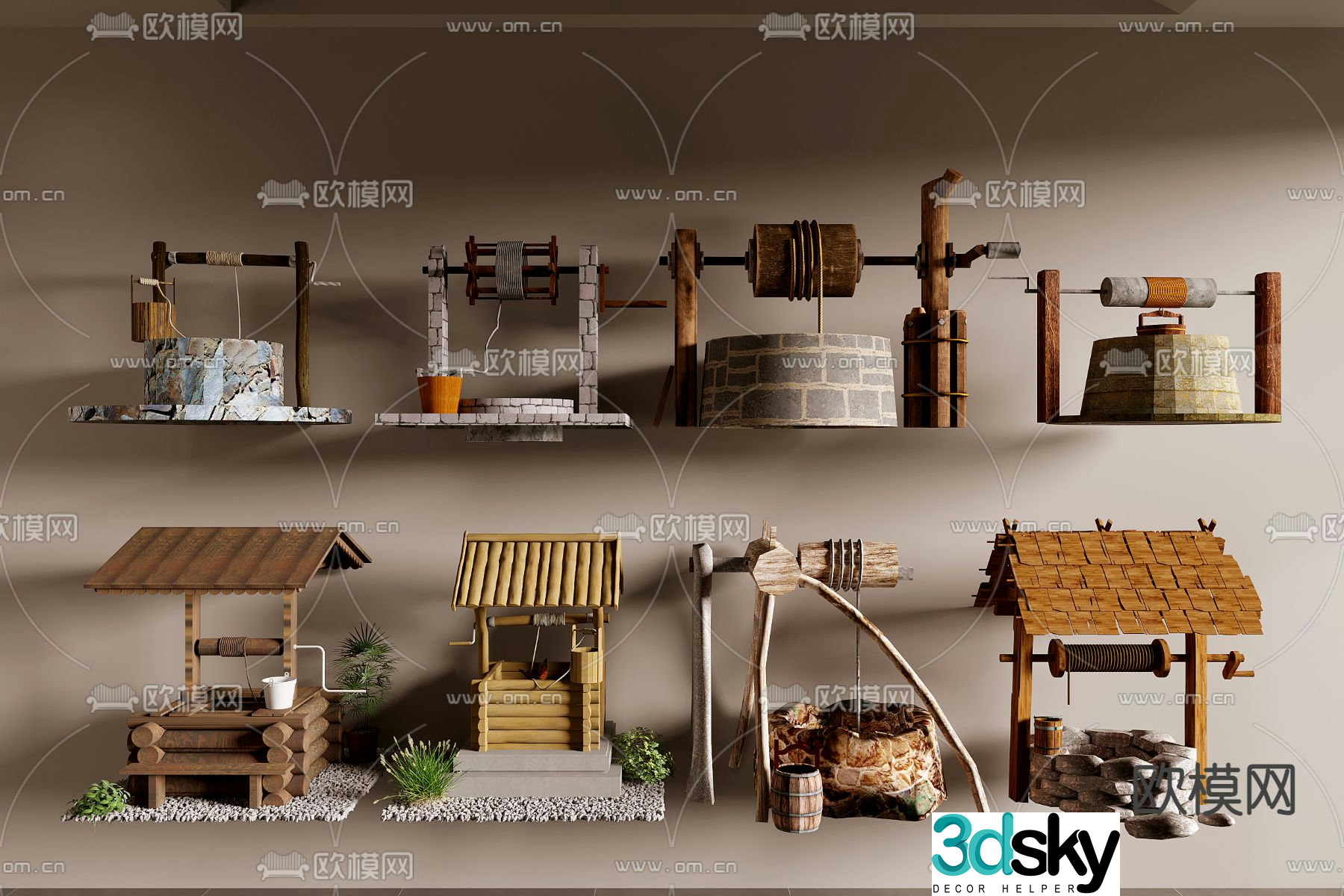 Ancient well 3d model