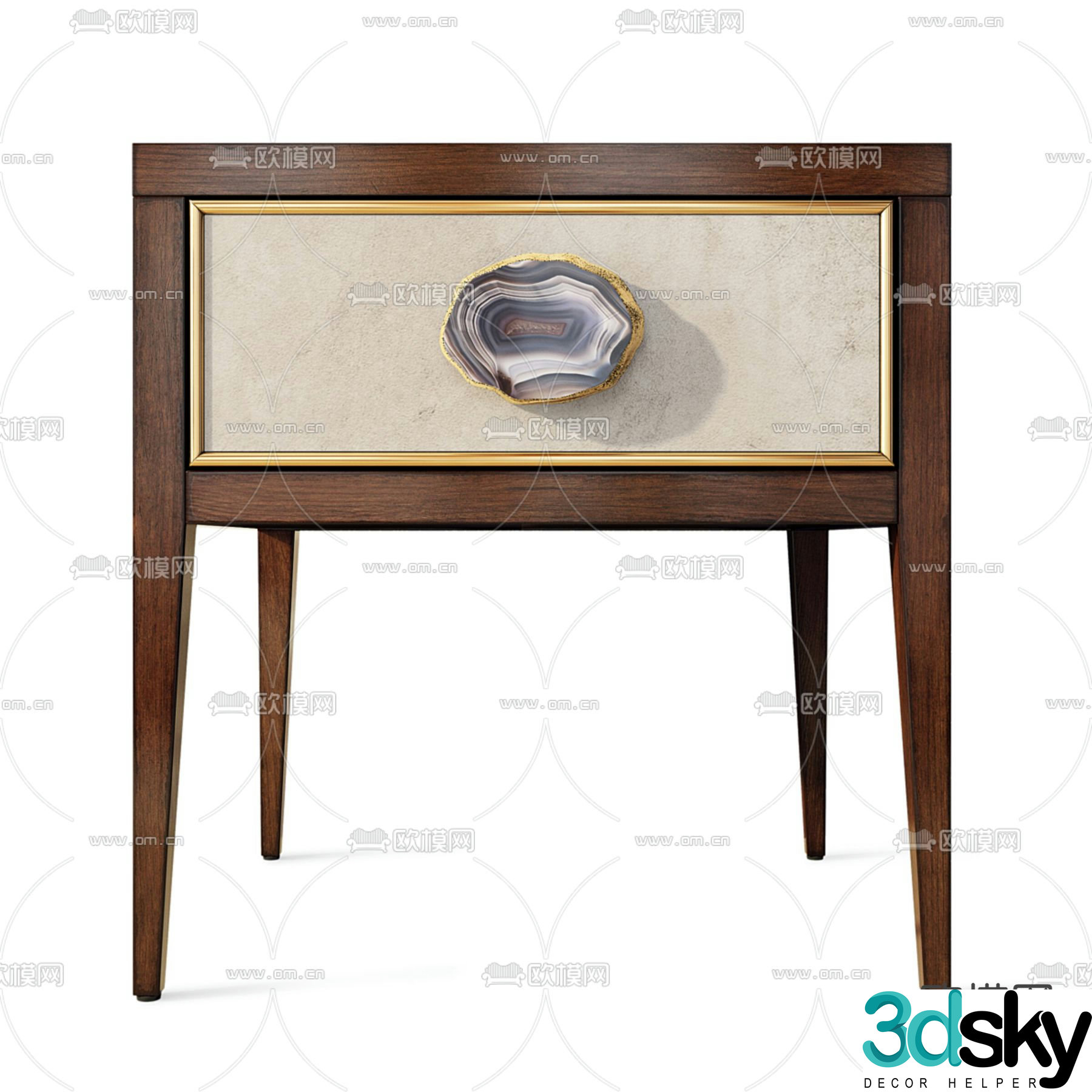 Nordic bedside table 3d model