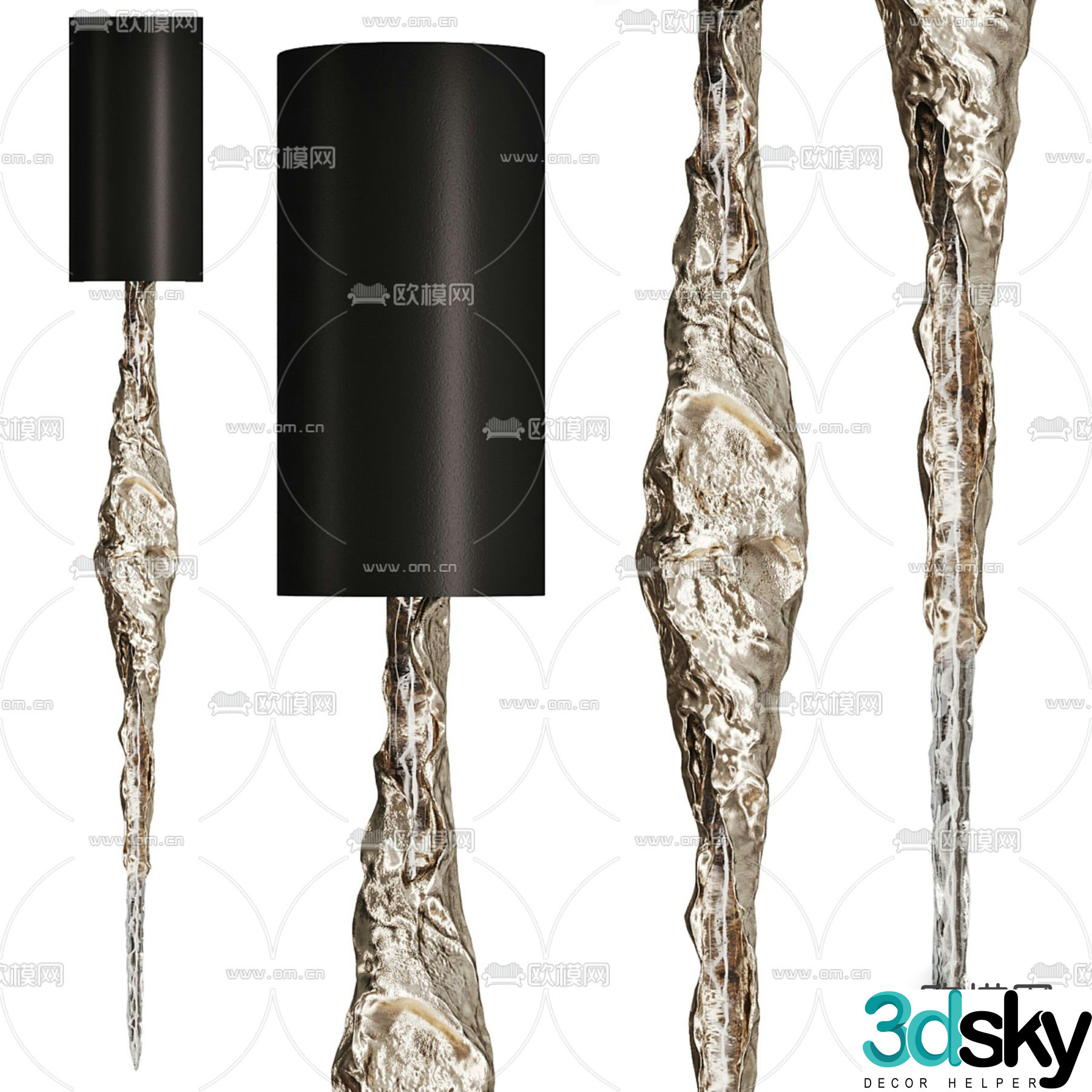 Creative wall lamp 3d model