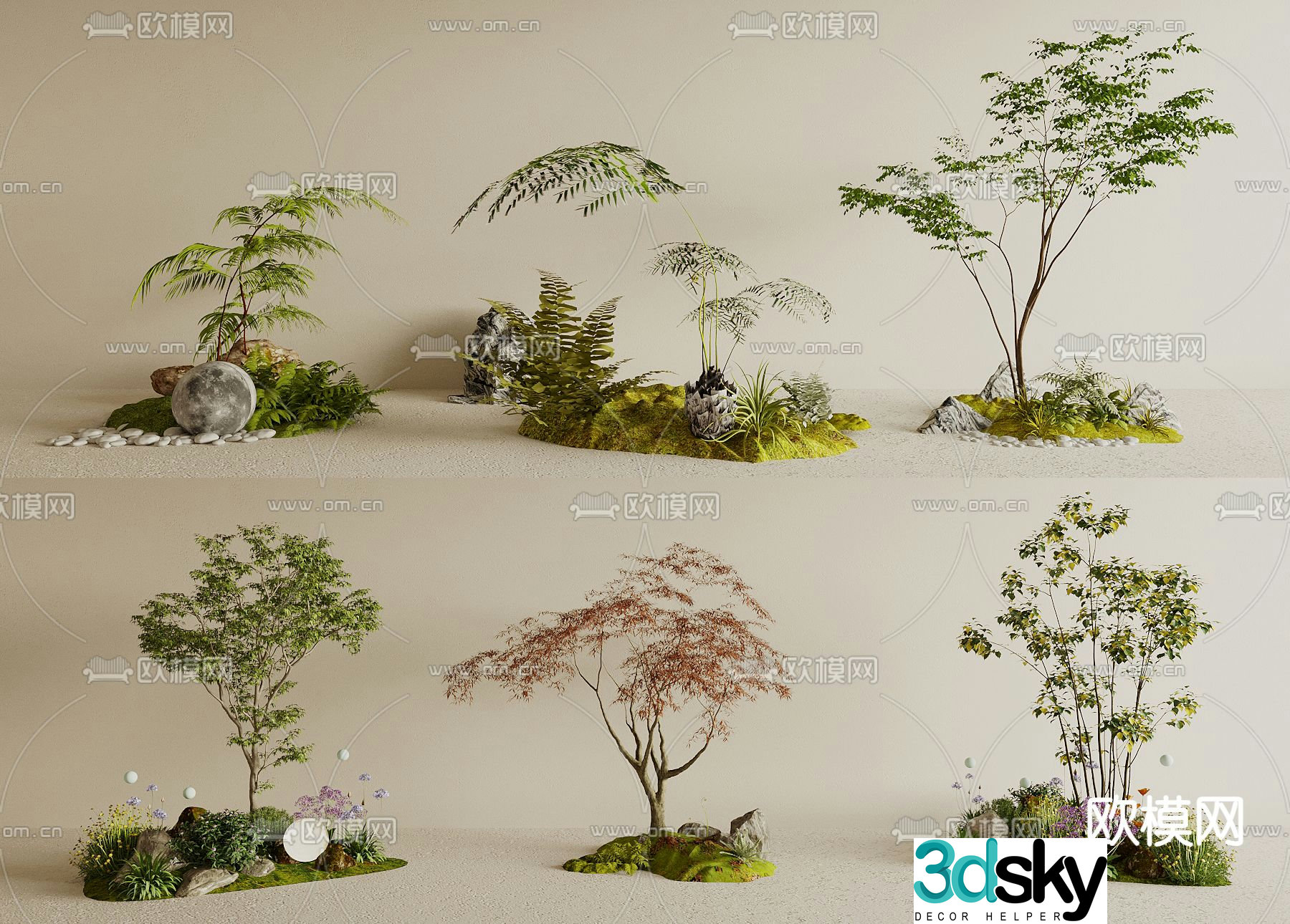 Landscape sketch plant landscaping landscape tree 3D model