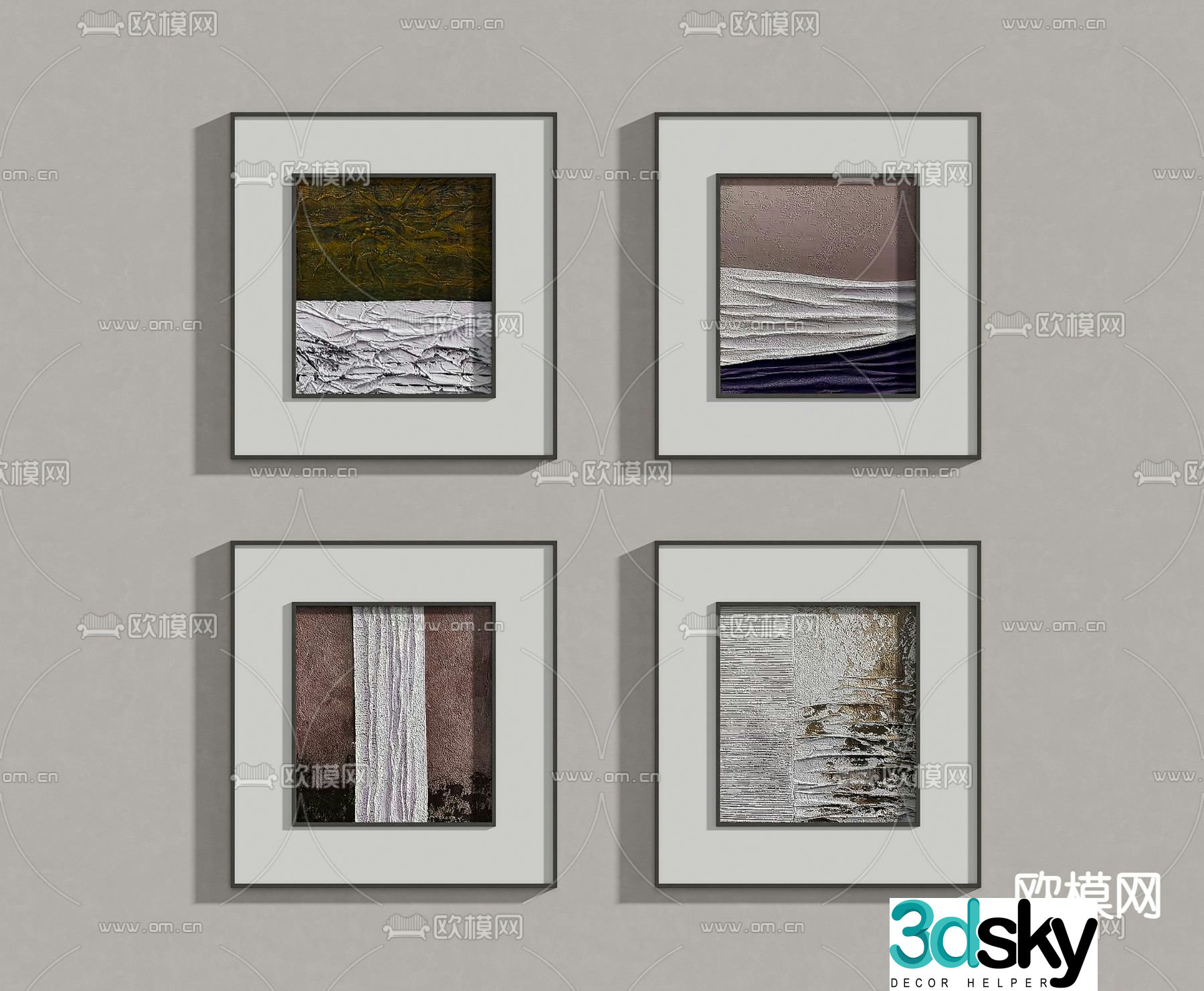 Decorative painting Hanging painting 3d model