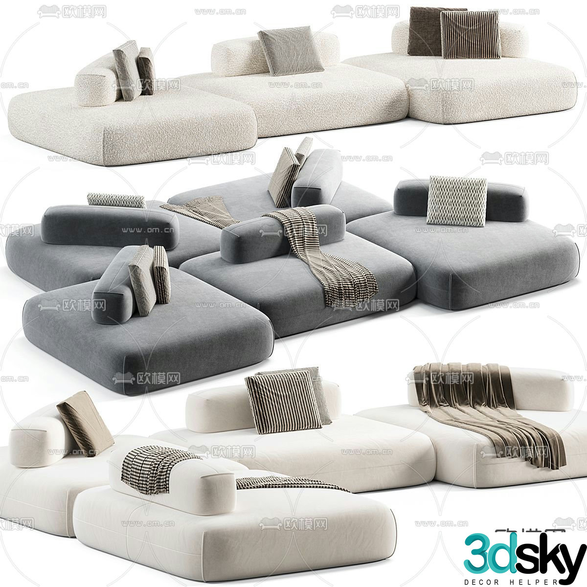 Special-shaped sofa spliced â€‹â€‹sofa 3d model