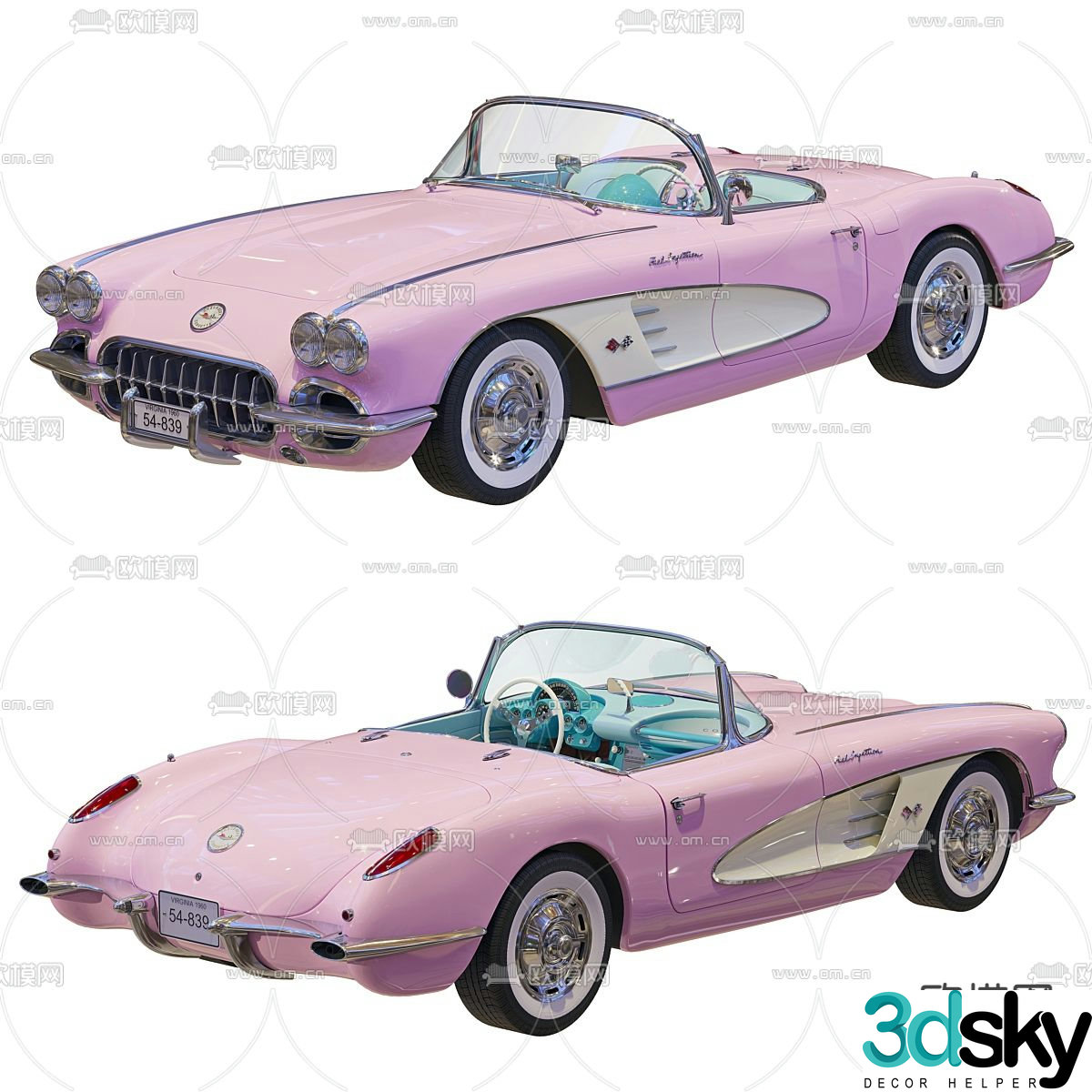 Chevrolet corvette sports car 3d model