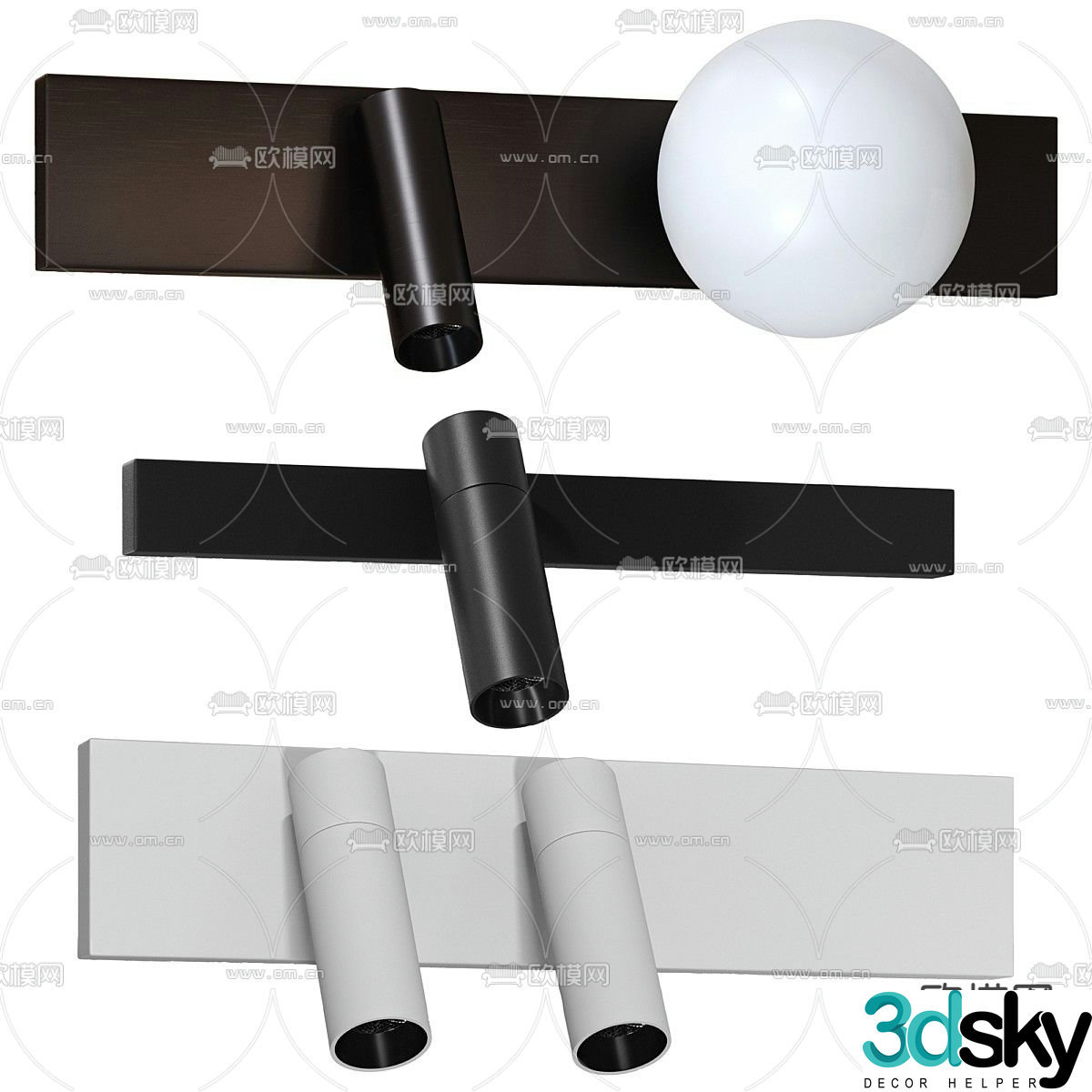 Locus wall lamp reading lamp 3d model