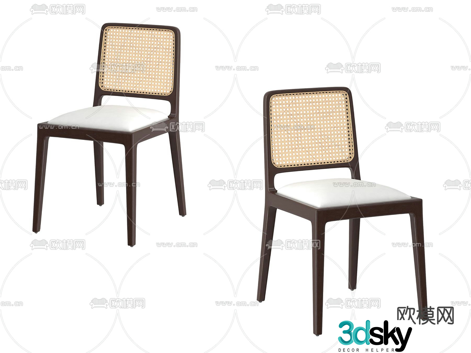Nordic leisure chair 3d model