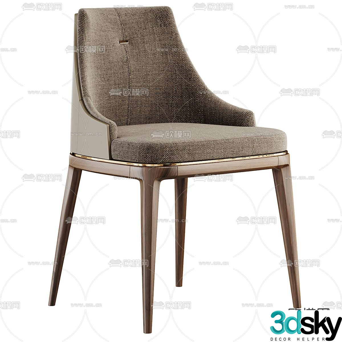 Alaton chair dining chair 3d model