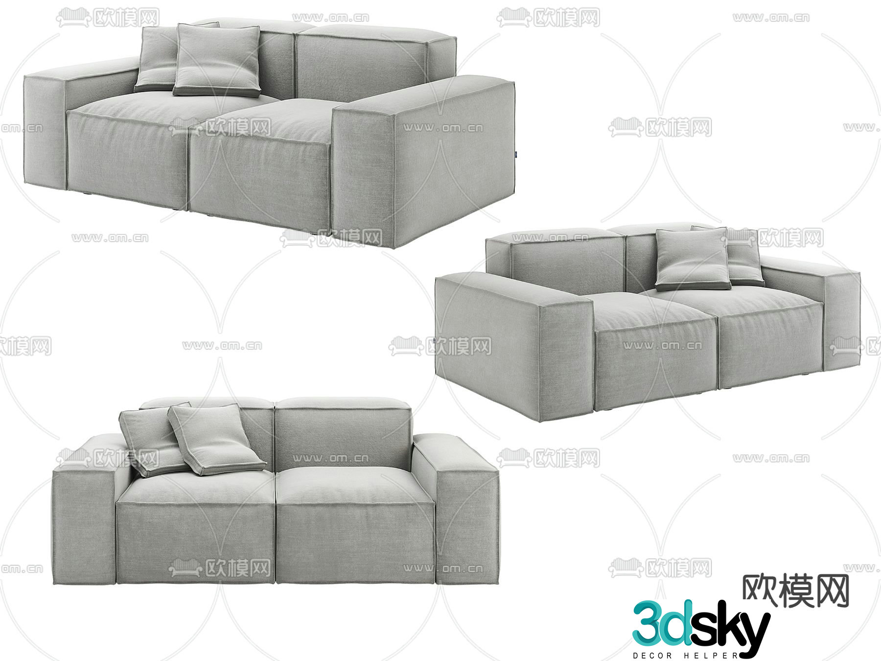 Modern love sofa 3d model