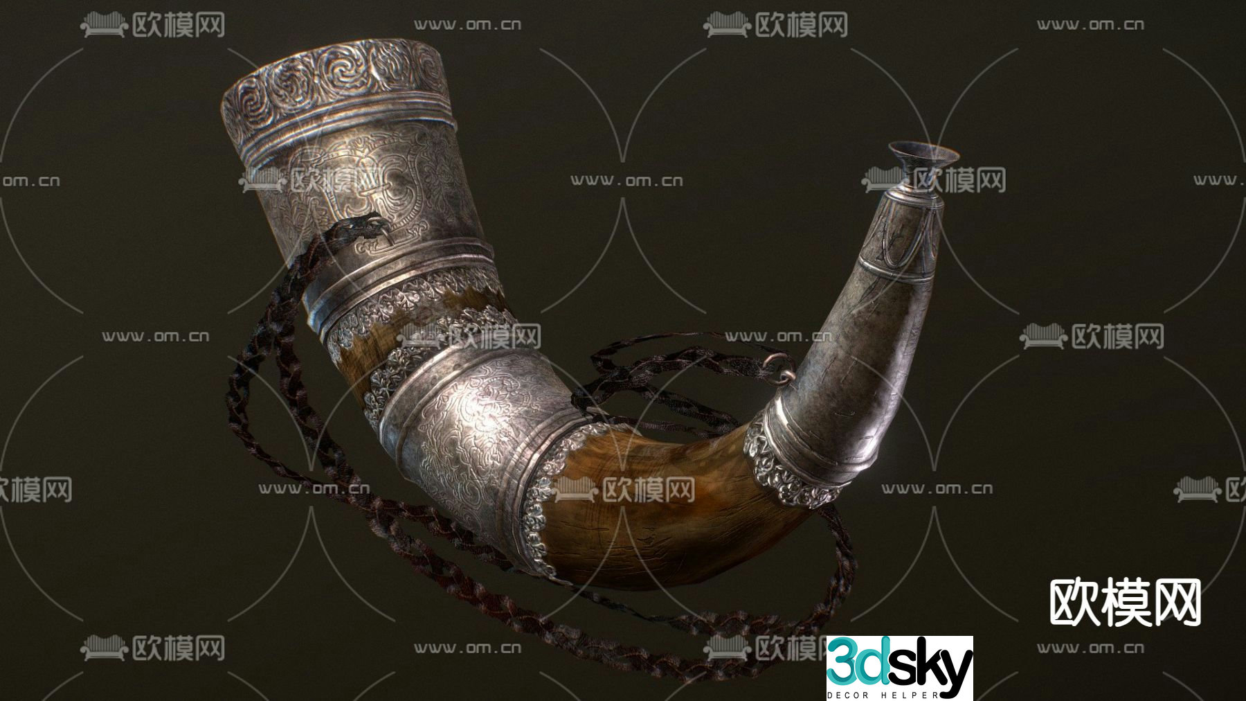 Industrial style battle number 3d model