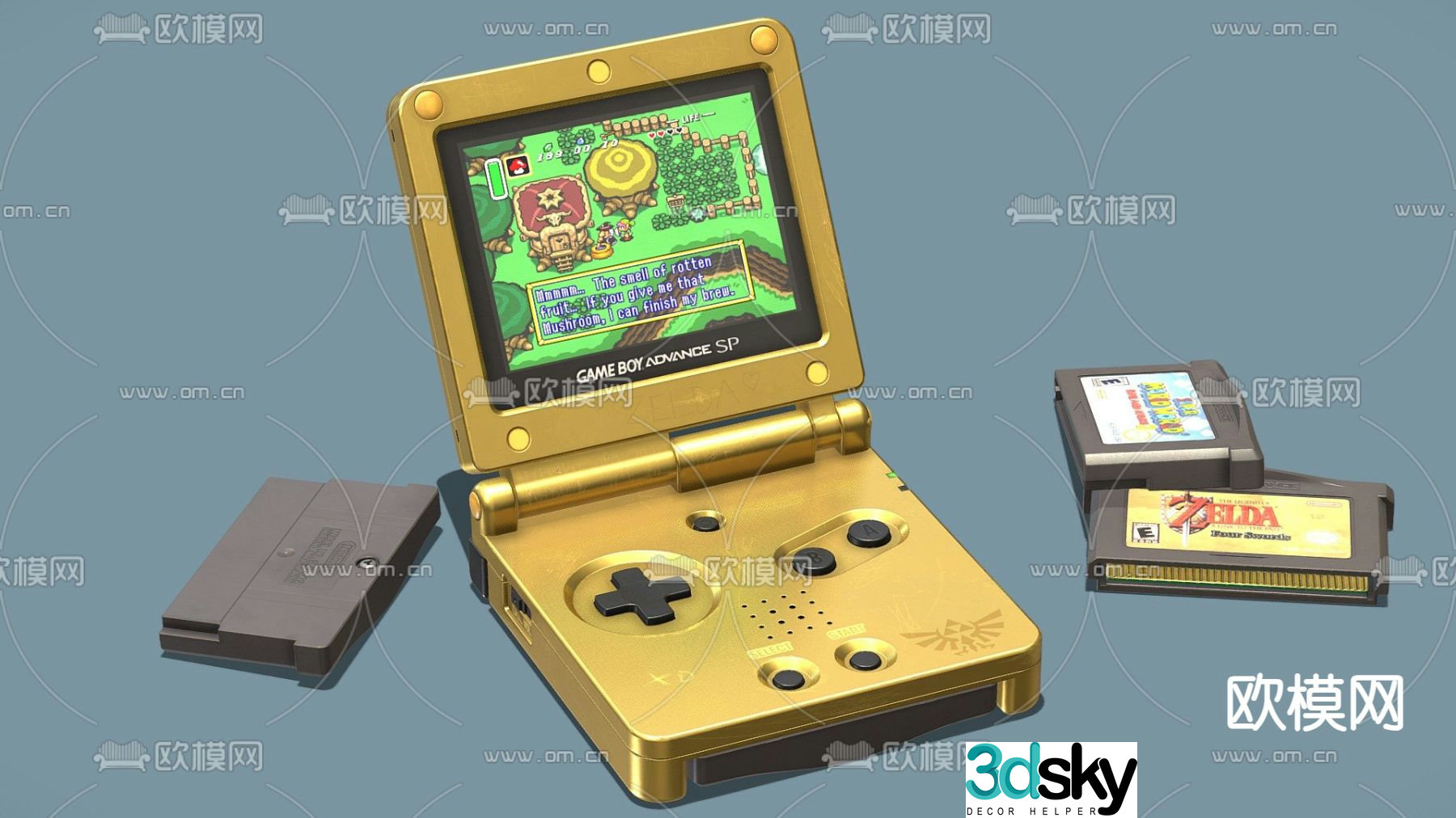 Modern gaming console 3d model