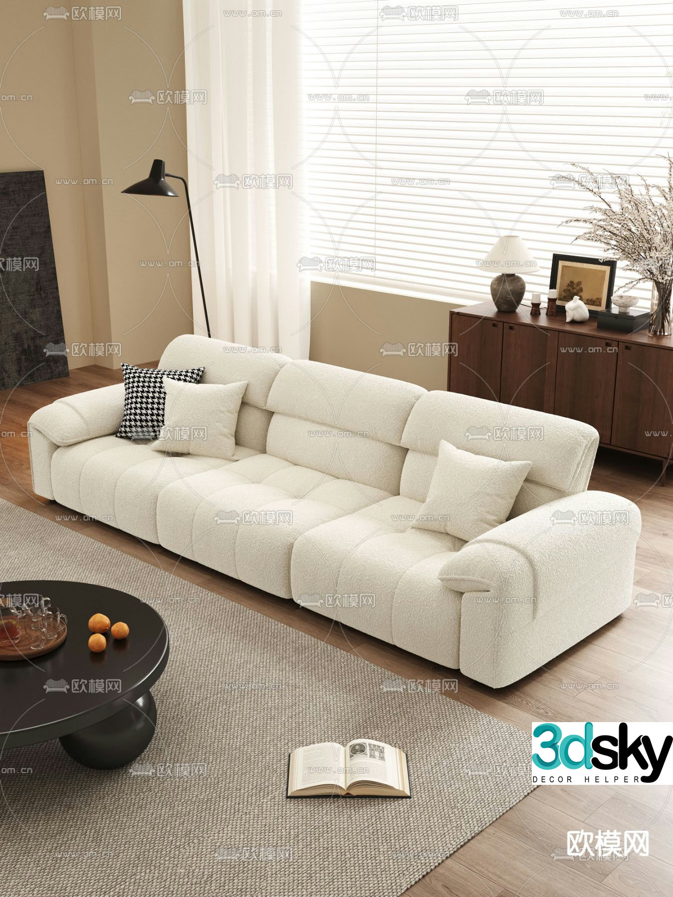 Modern sofa coffee table 3d model