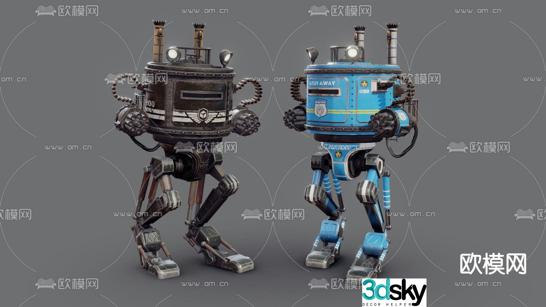 Industrial style robot 3d model