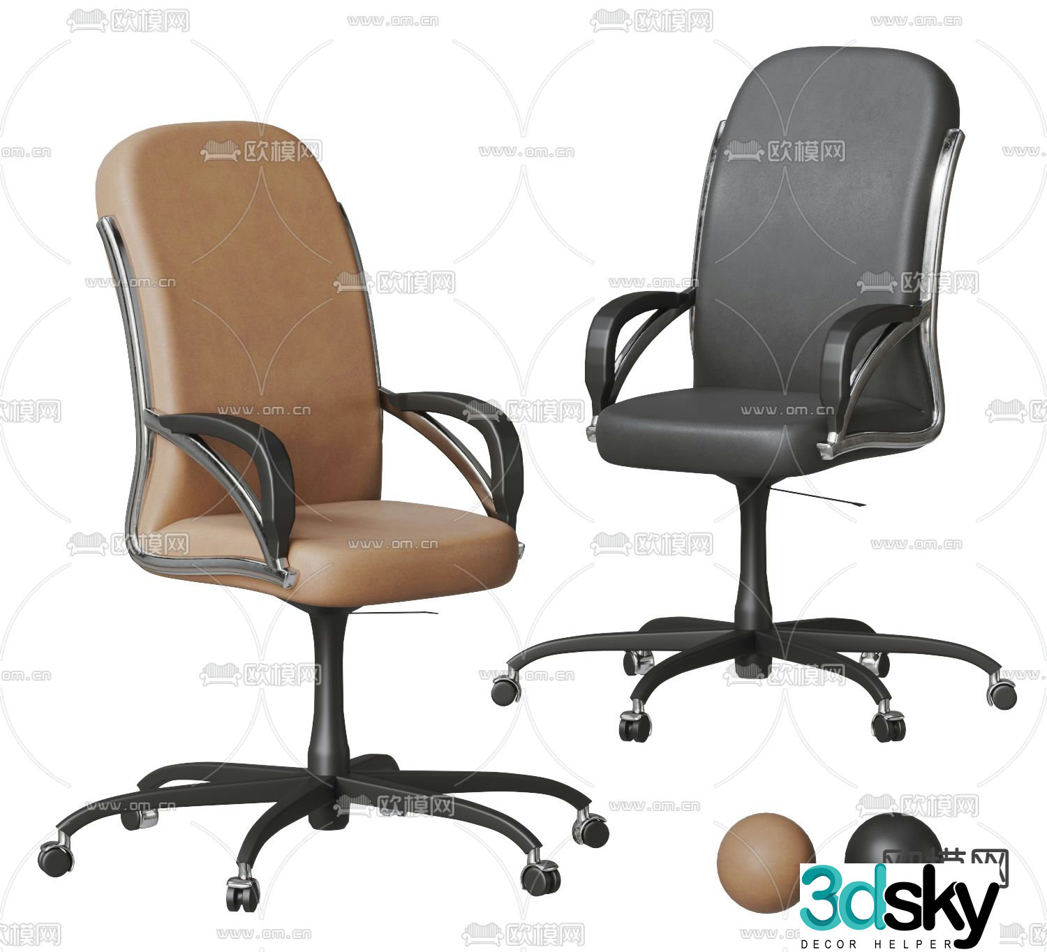 Modern office chair swivel chair 3d model