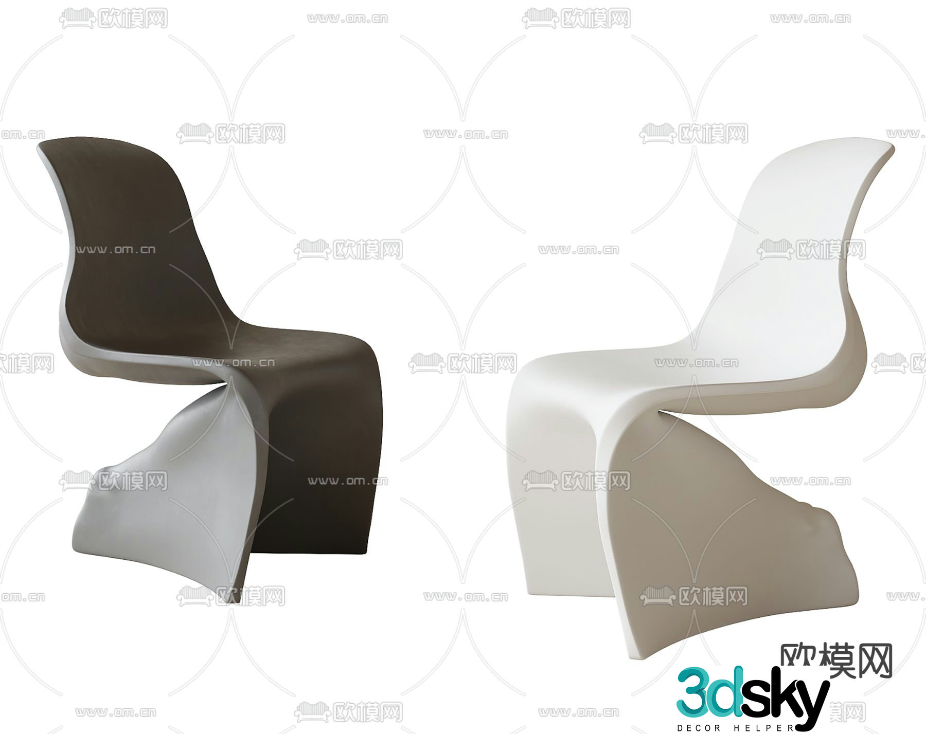 Creative chair leisure chair 3d model