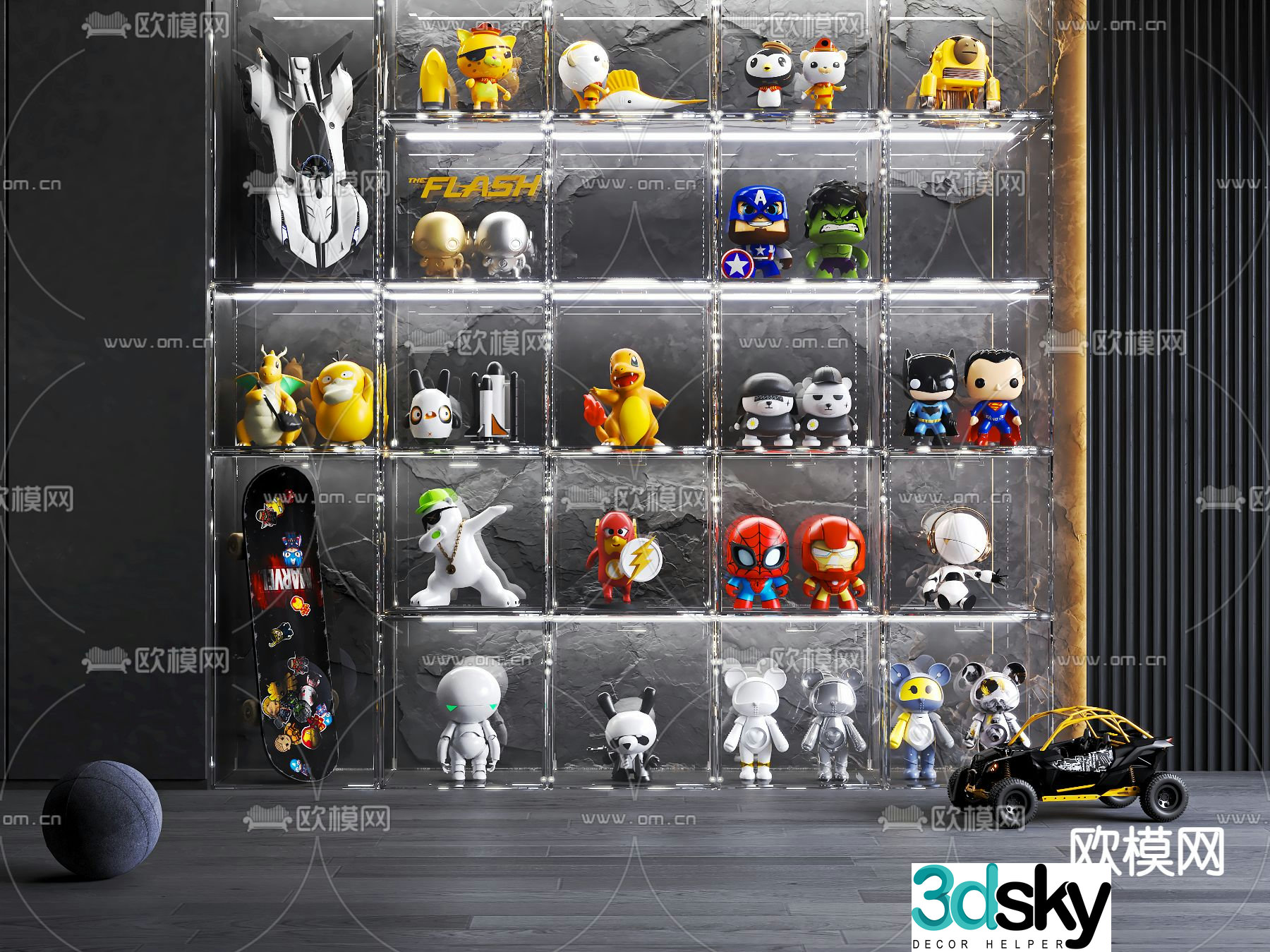 Cartoon figures trendy figures 3d model
