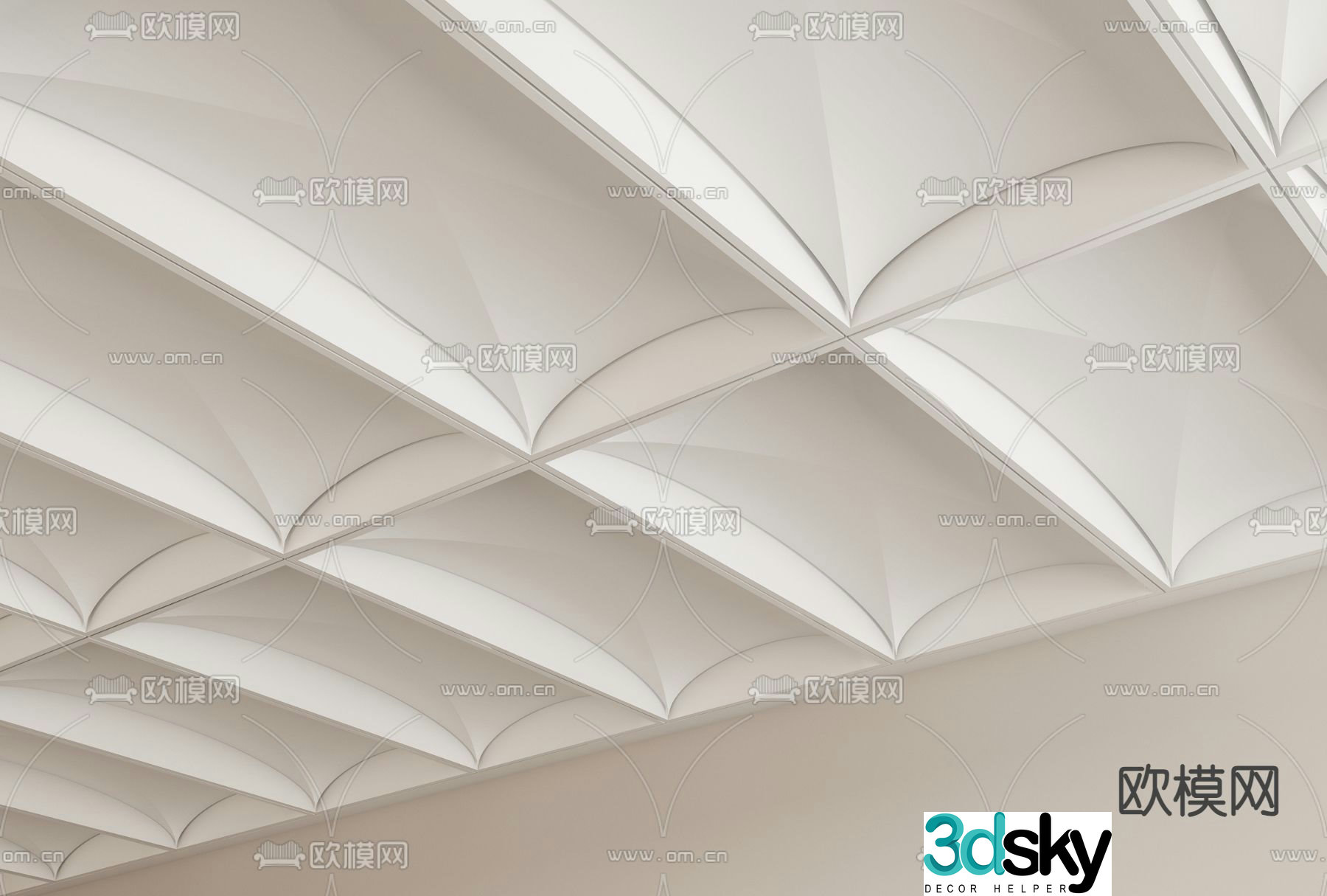 Vaulted ceiling ceiling 3d model