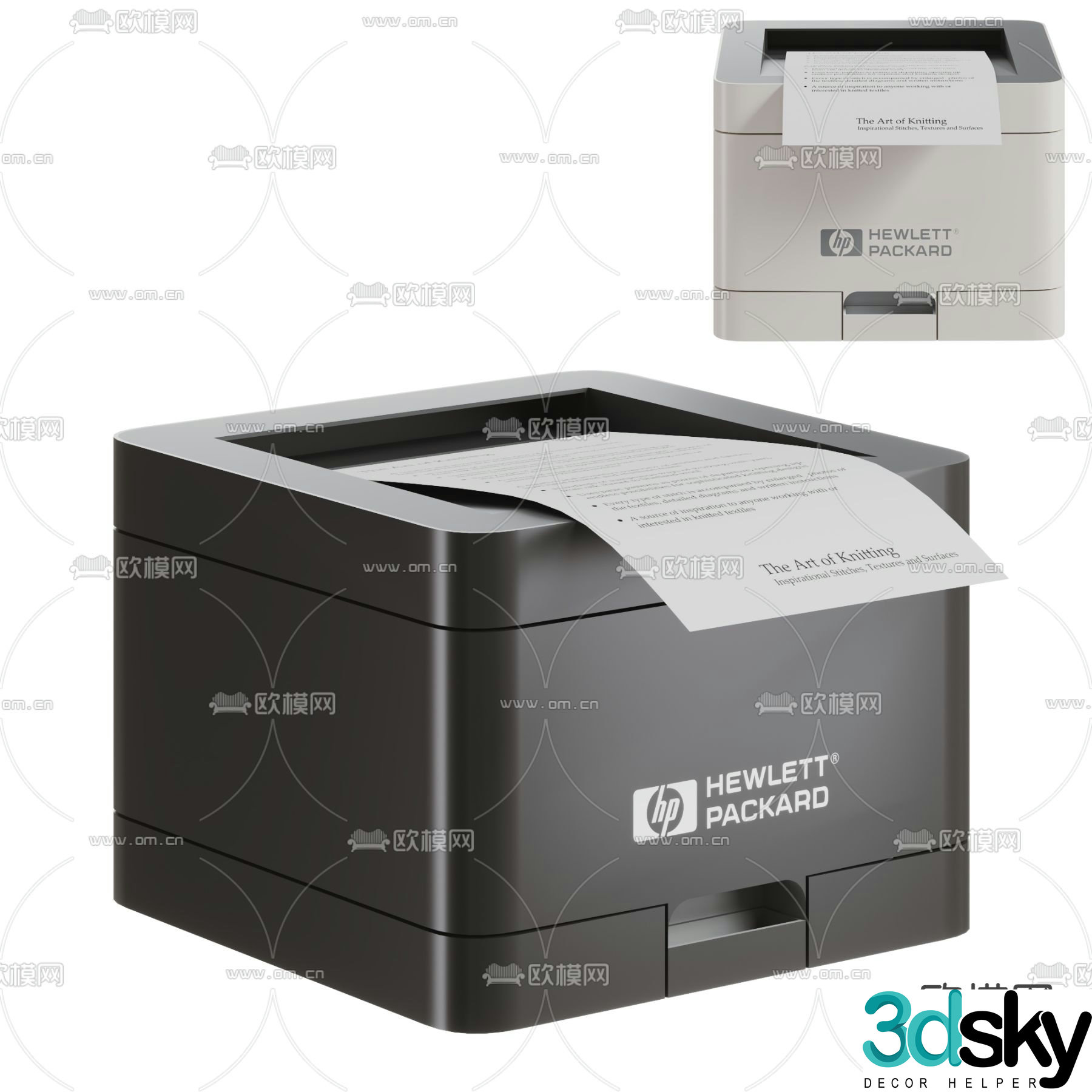 HP printer 3d model