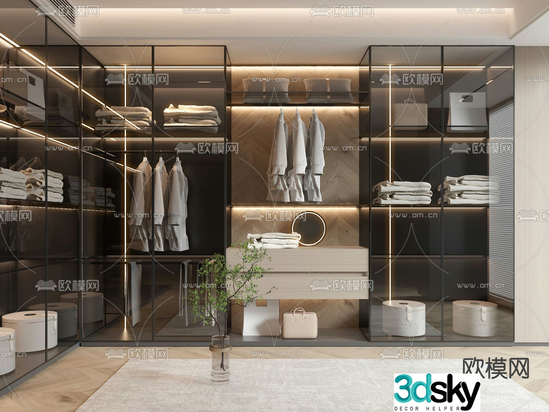 Modern wardrobe 3d model