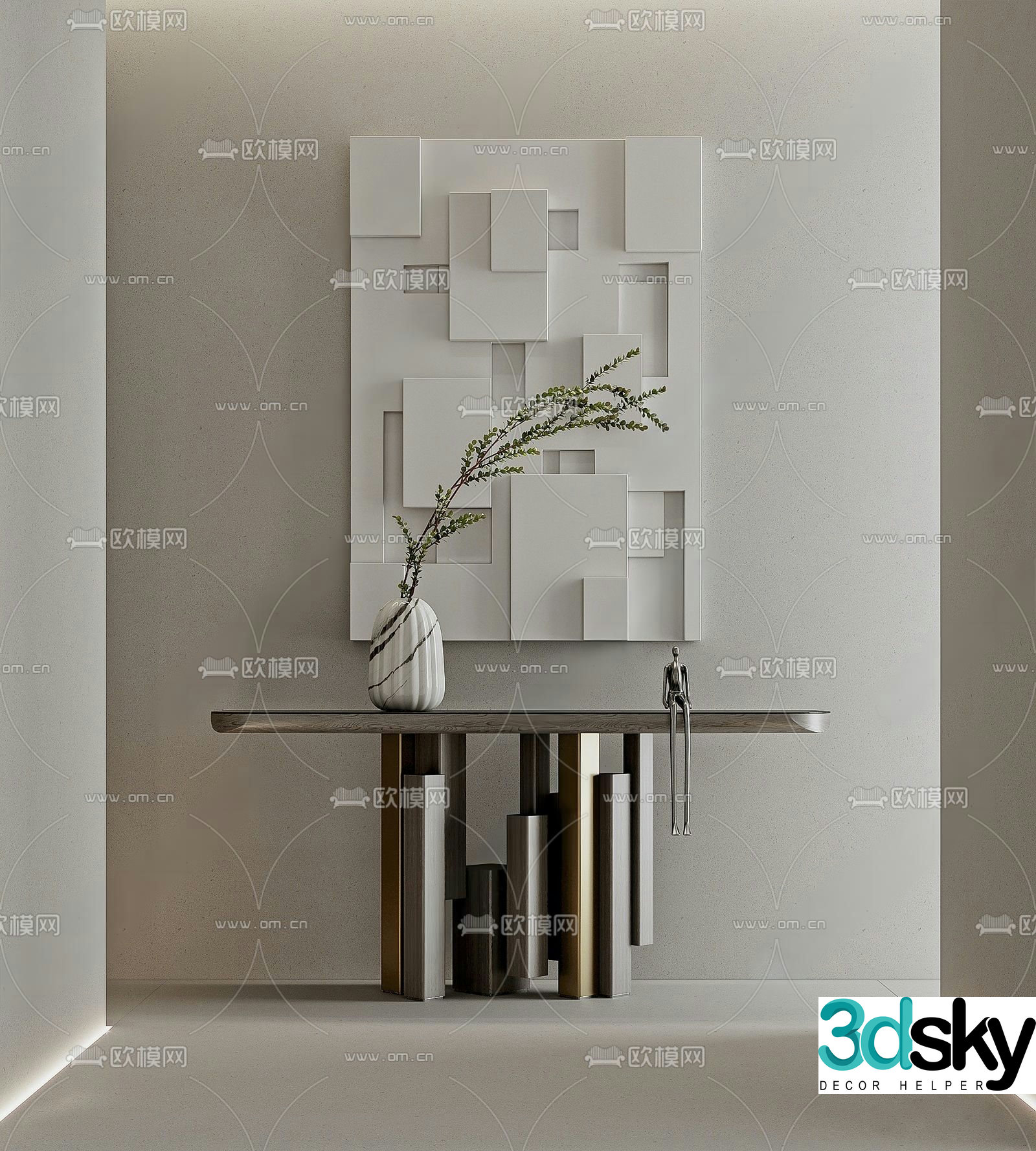 Modern Duanjing strip 3D model
