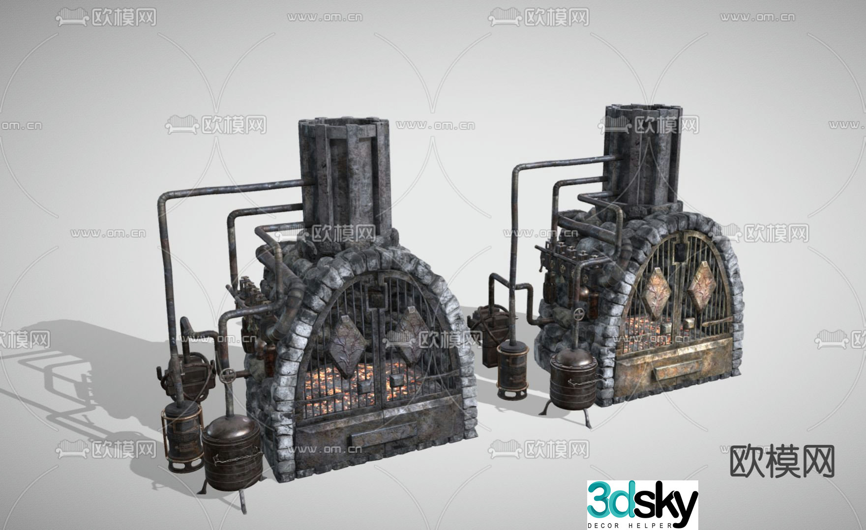 Industrial wind stove Industrial equipment 3D model