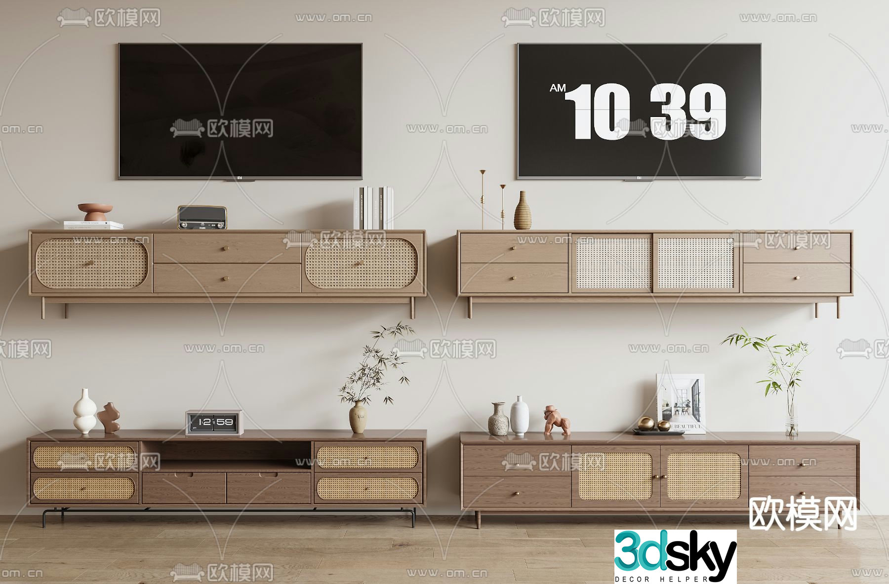 Wabi-sabi TV cabinet 3d model