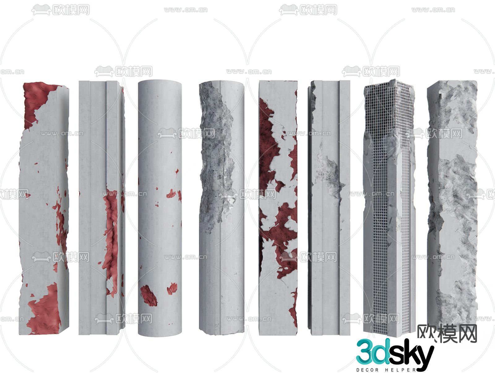 Concrete column 3d model