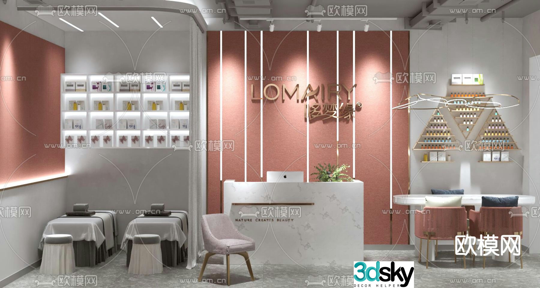 Beauty salon nail salon 3d model
