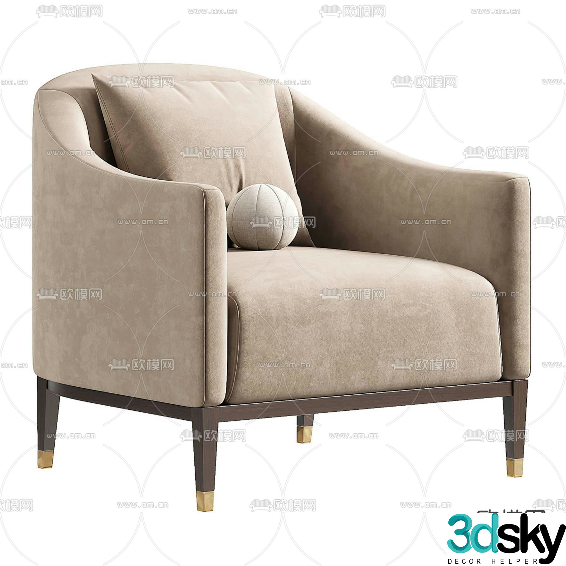 Sofa chair leisure chair 3d model