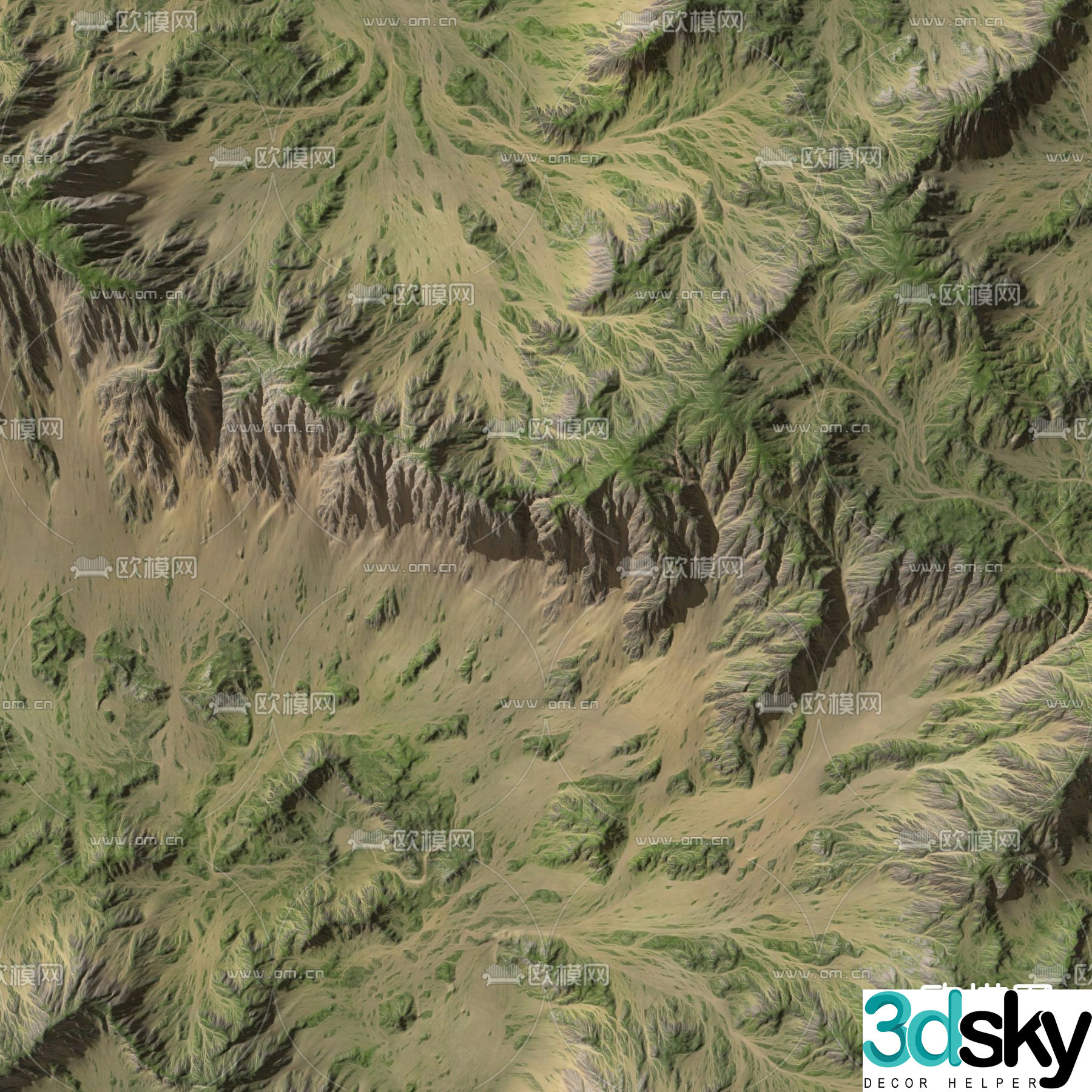 modern mountain 3d model