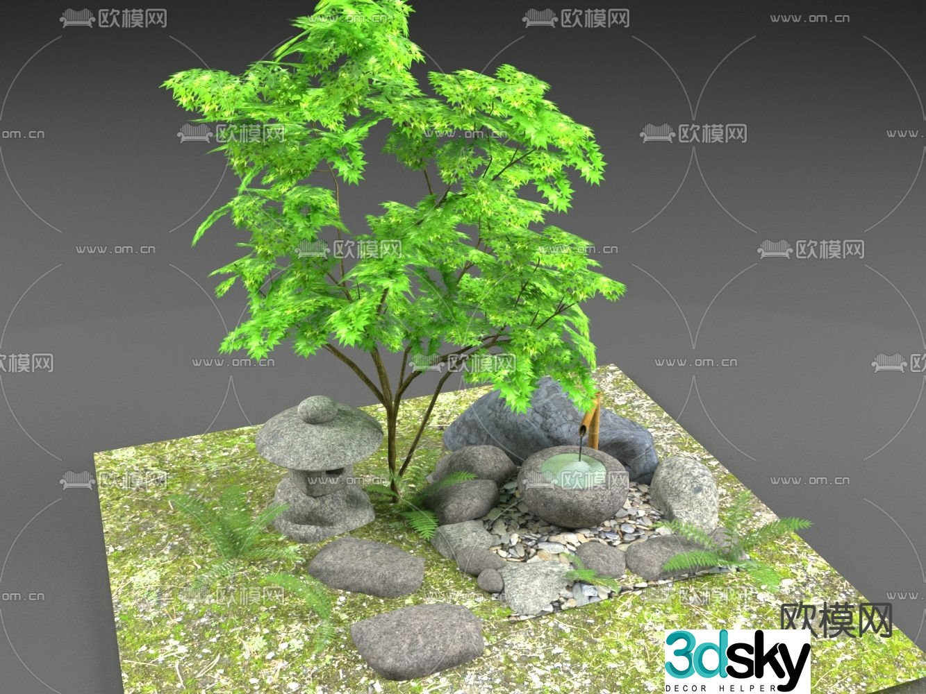 Landscape sketch plant 3d model