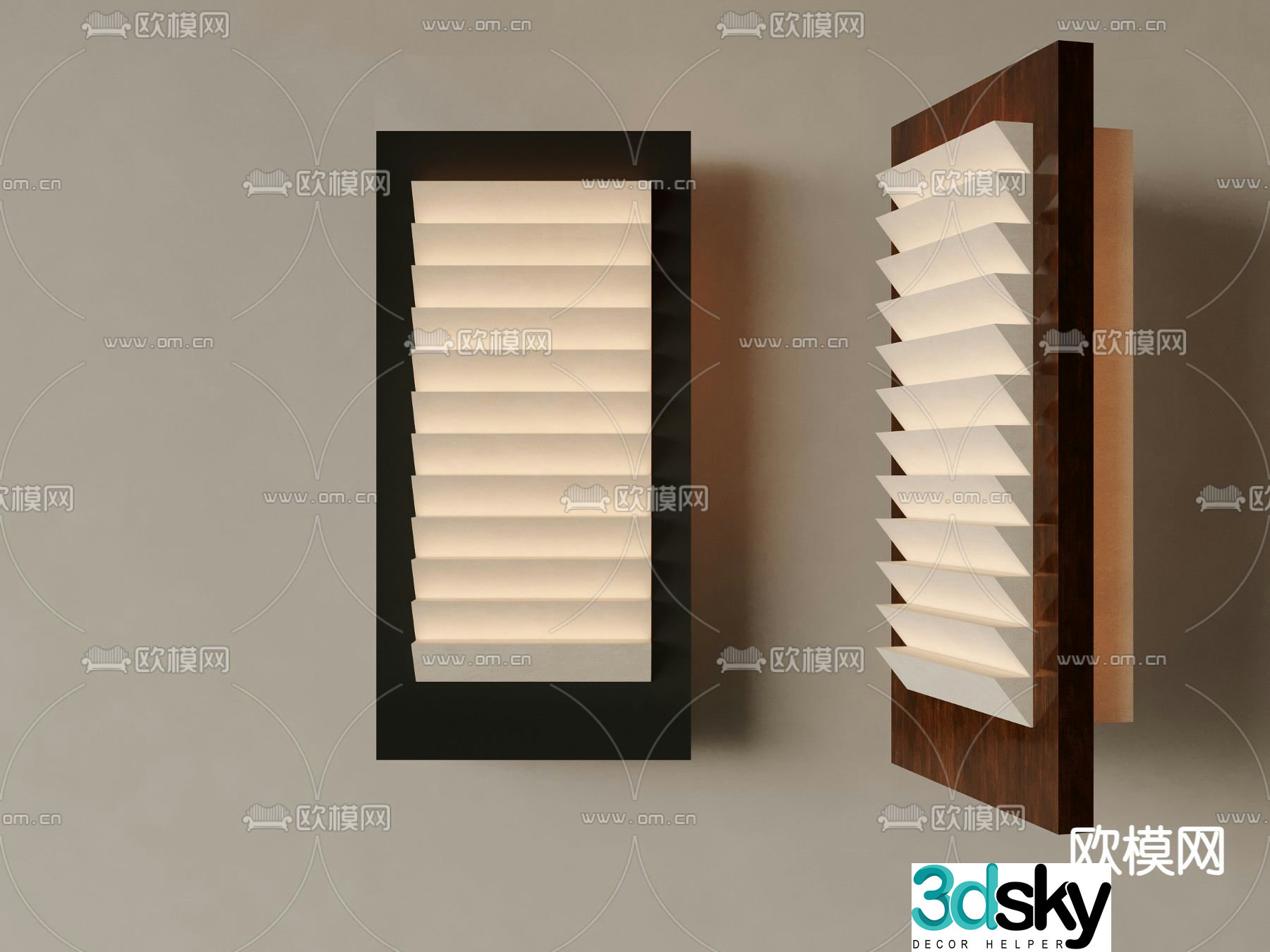 Middle-aged style wall light 3d model