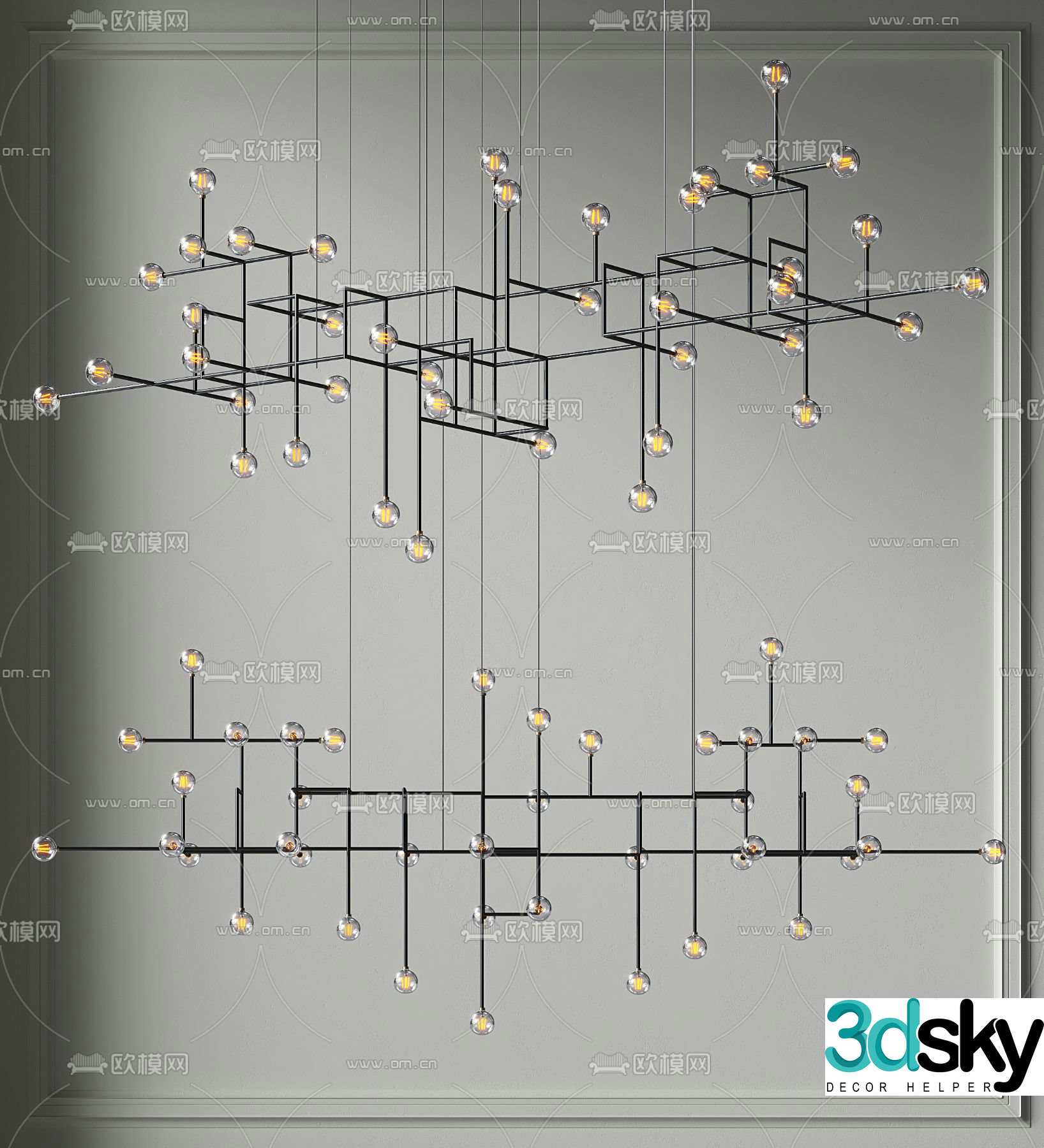 chandelier hotel chandelier lobby chandelier 3d model