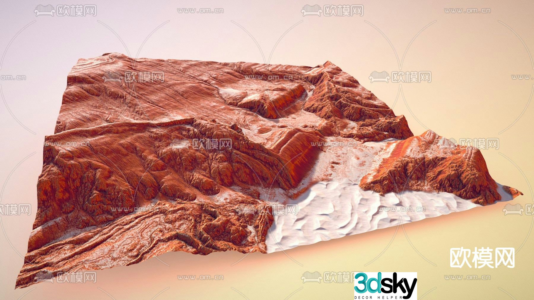 rocky landscape mountain 3d model