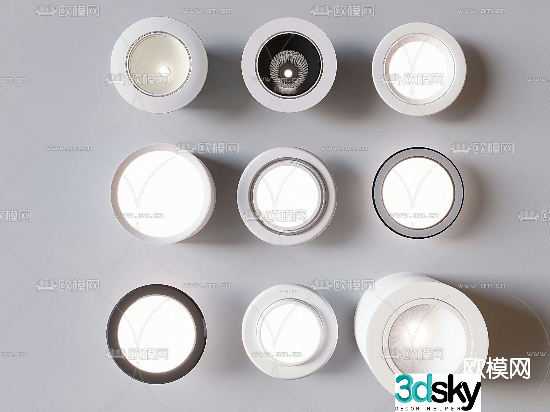 Downlight spotlight turn signal 3d model