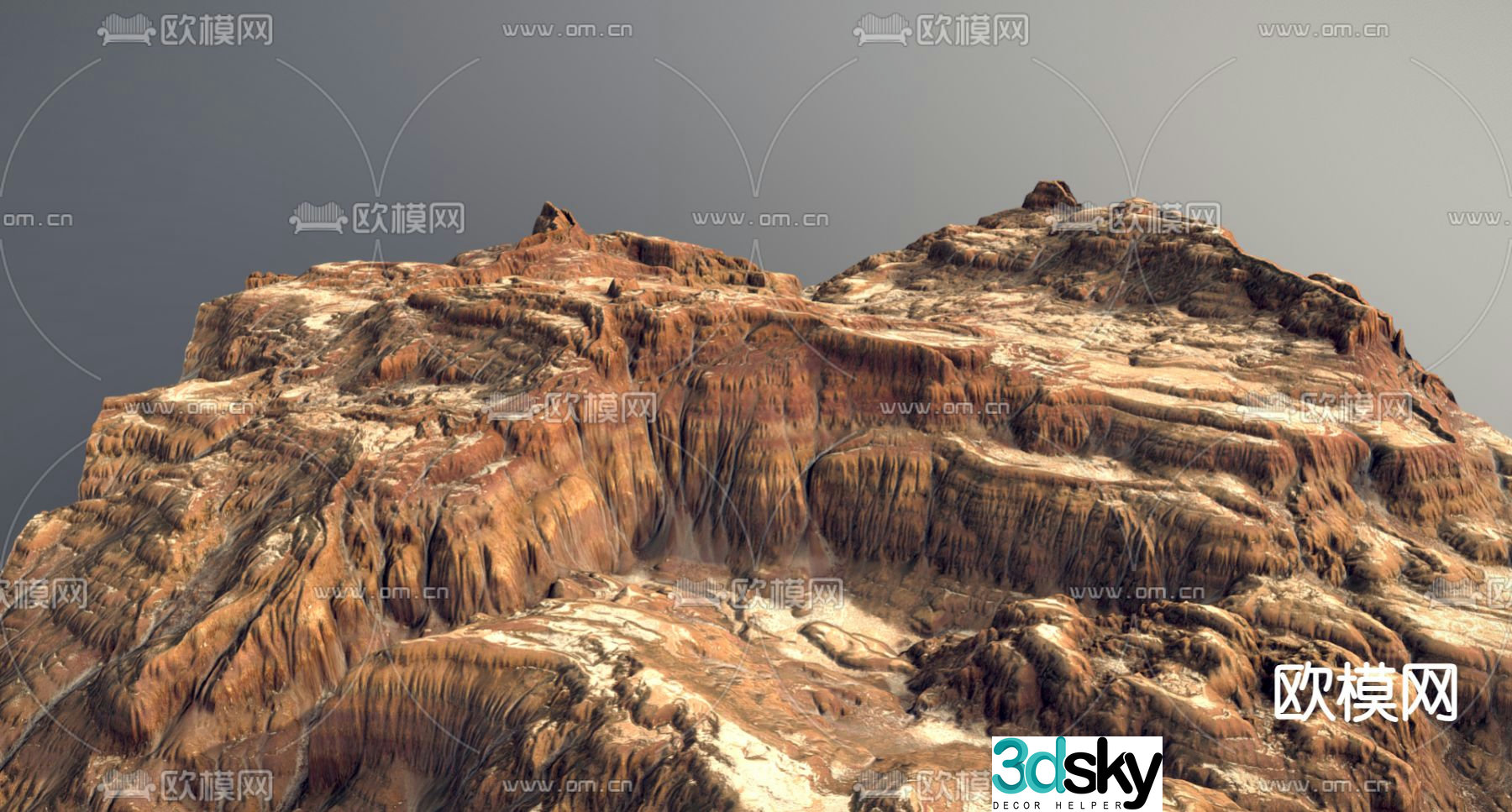 rocky landscape mountain 3d model