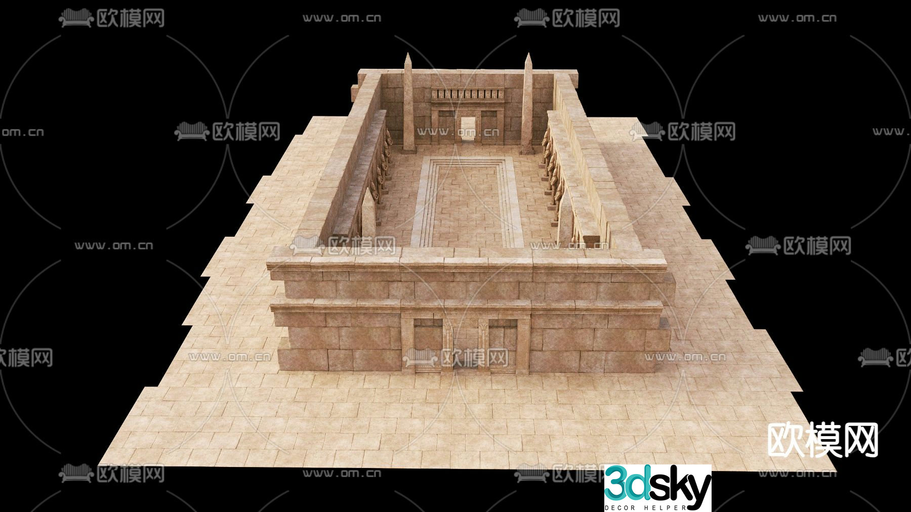 Modern Egyptian architecture 3d model