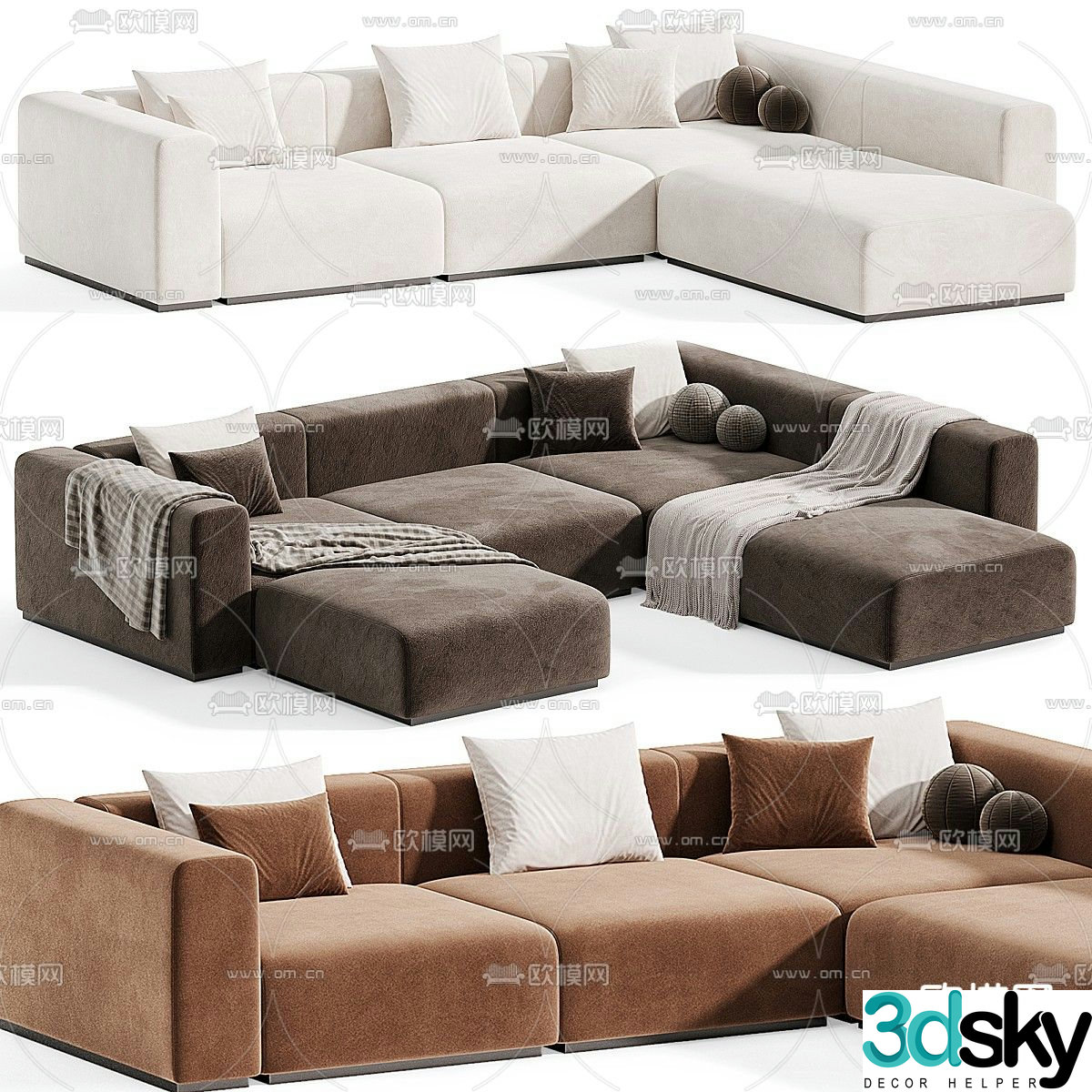 RONNY SOFA Multi-person Sofa Corner Sofa 3D Model
