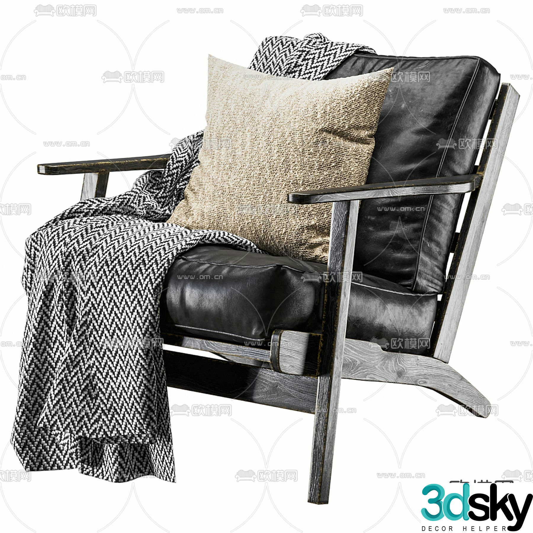 Modern sofa chair leisure chair 3d model