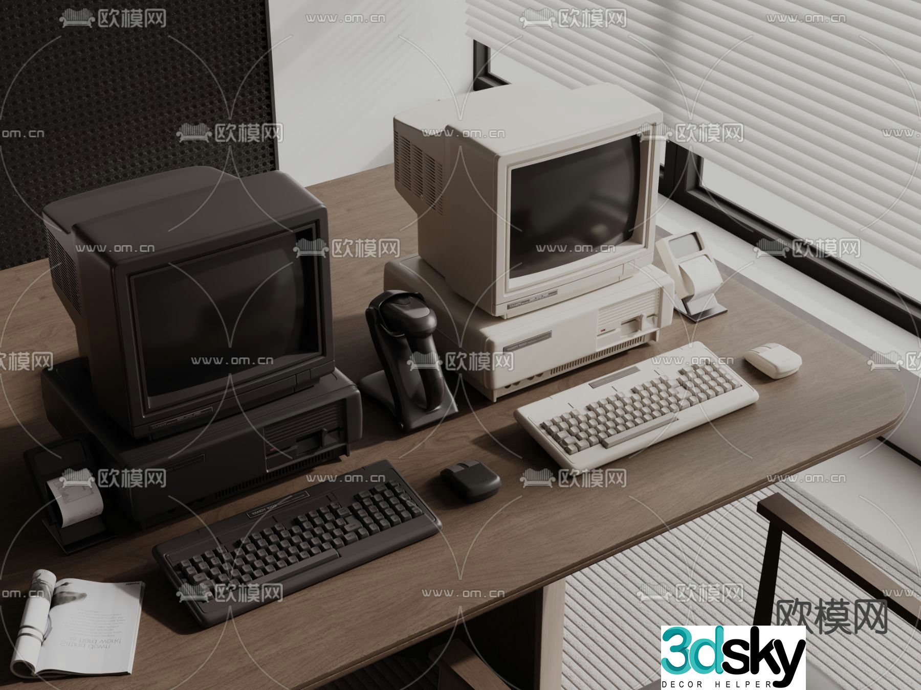 Cash register cashier scanner 3d model