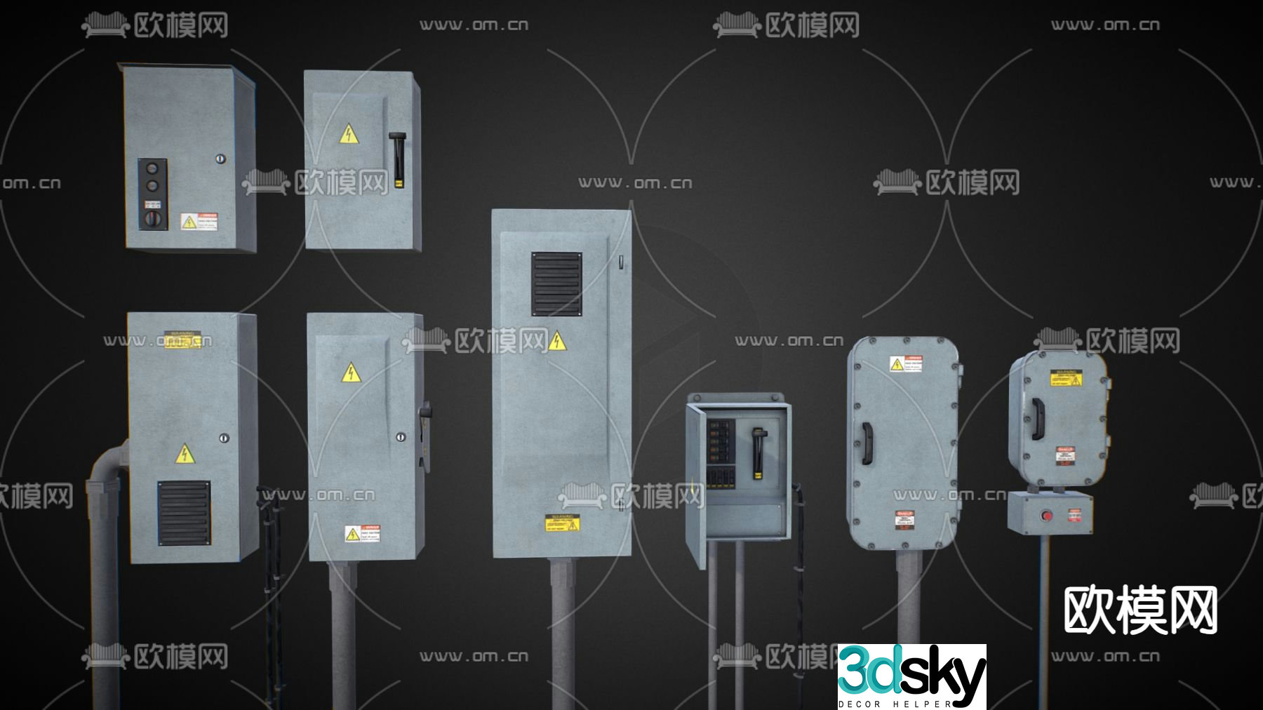 Switch panel controller control electric box 3D model