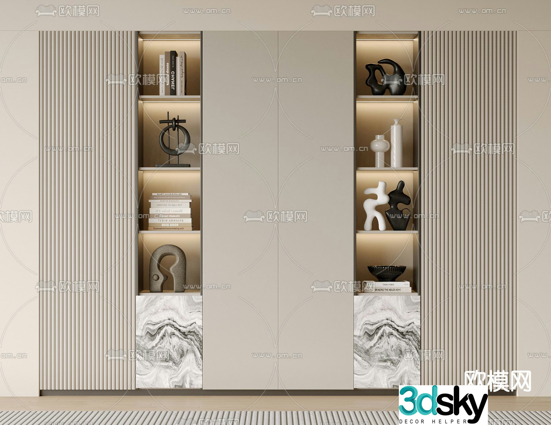 Modern decorative cabinet 3d model