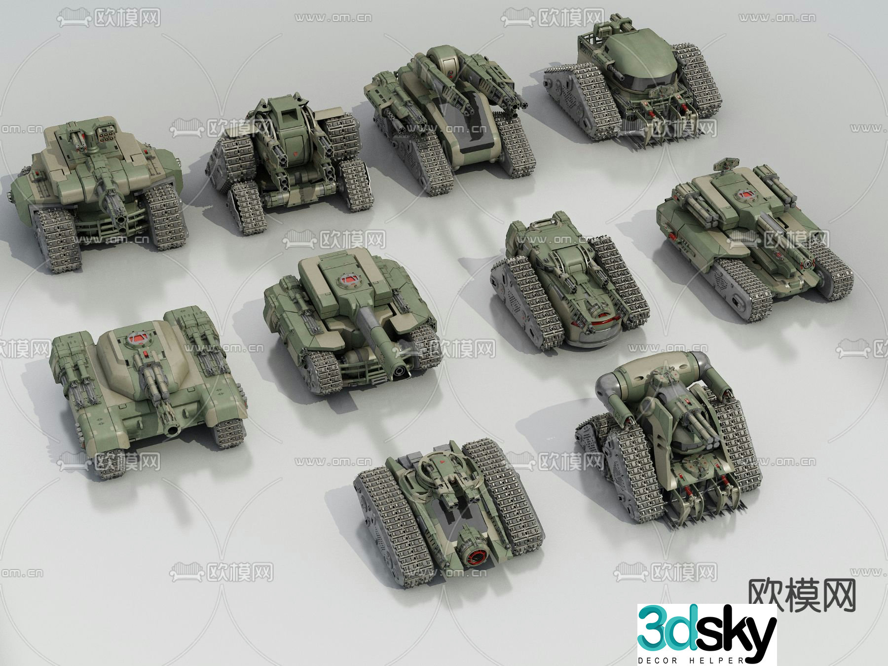 tank armored vehicle 3d model