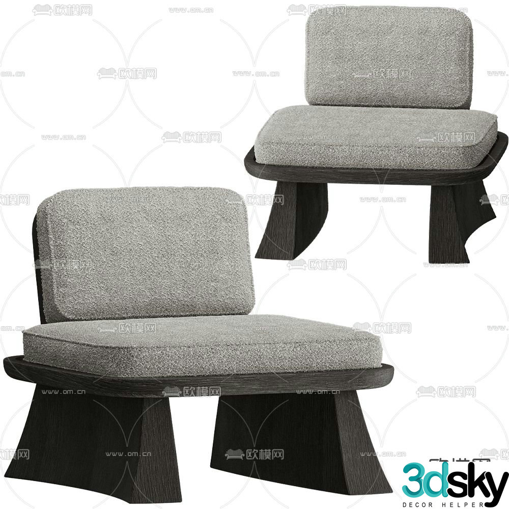 Modernature modern chair leisure chair 3d model