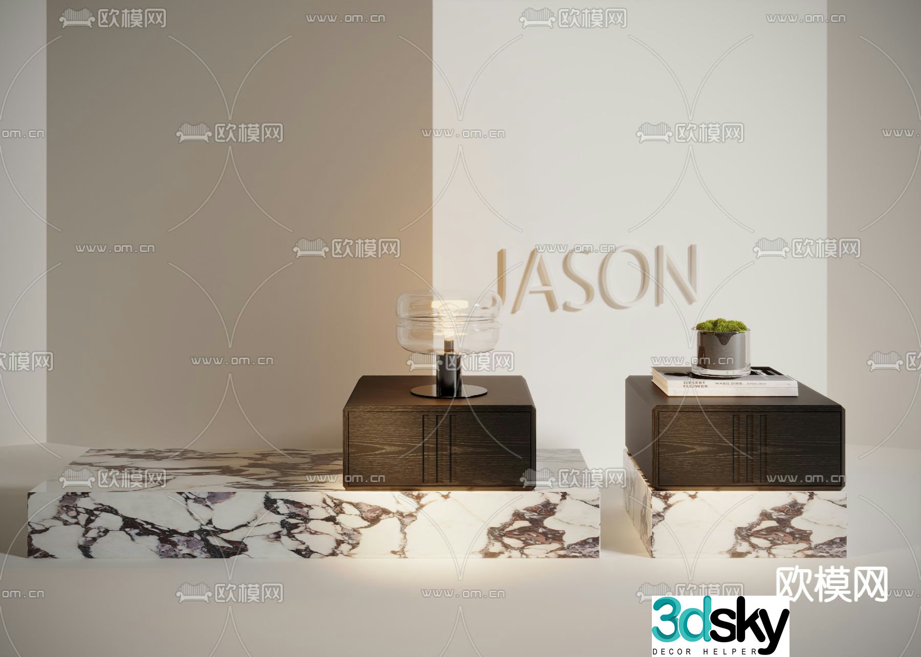 bedside table 3d model