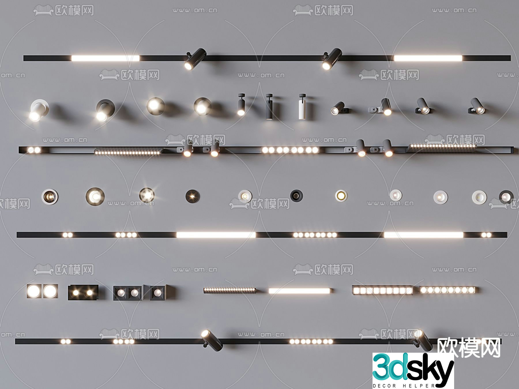 Modern downlight spotlight 3d model