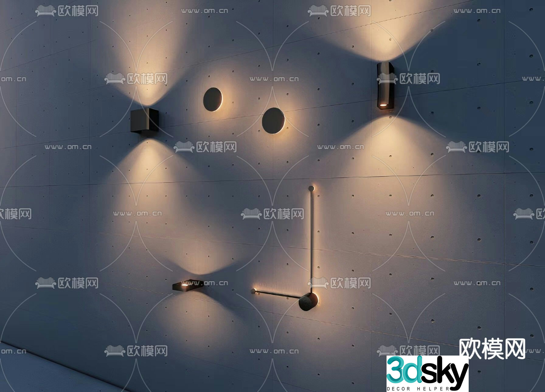 Modern wall light 3d model